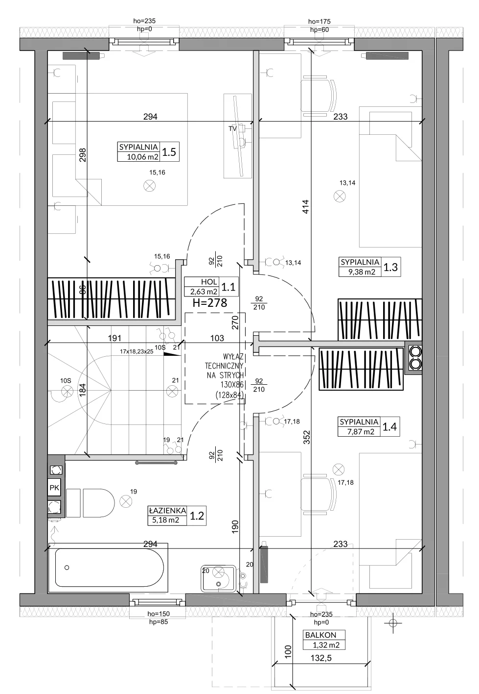 Dom 79,06 m², oferta nr 8B, Osiedle Słoneczne, Sulejówek, ul. Szklarniowa