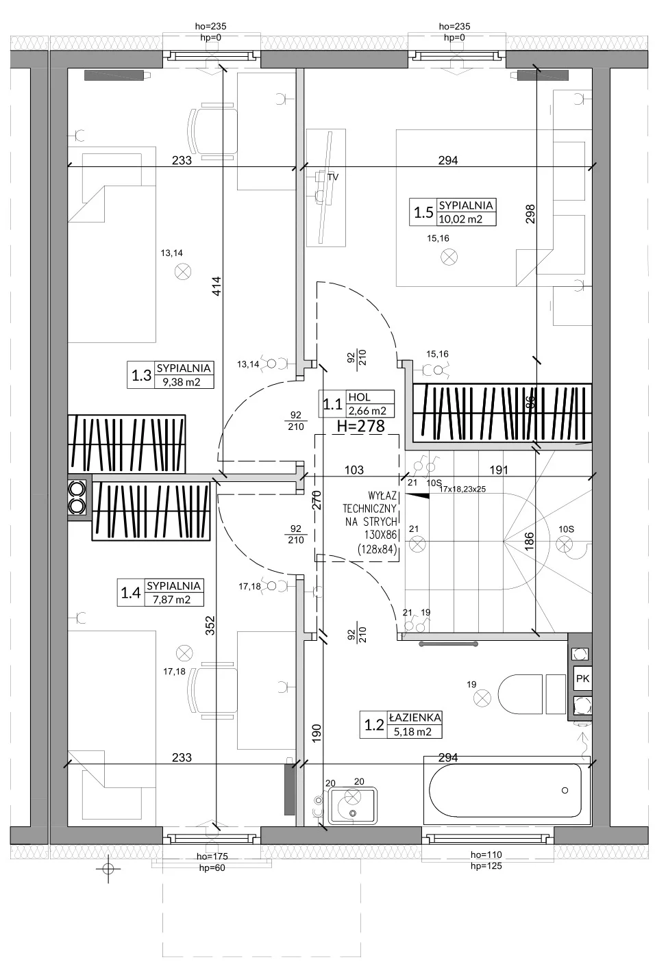 Dom 79,06 m², oferta nr 9A, Osiedle Słoneczne, Sulejówek, ul. Szklarniowa