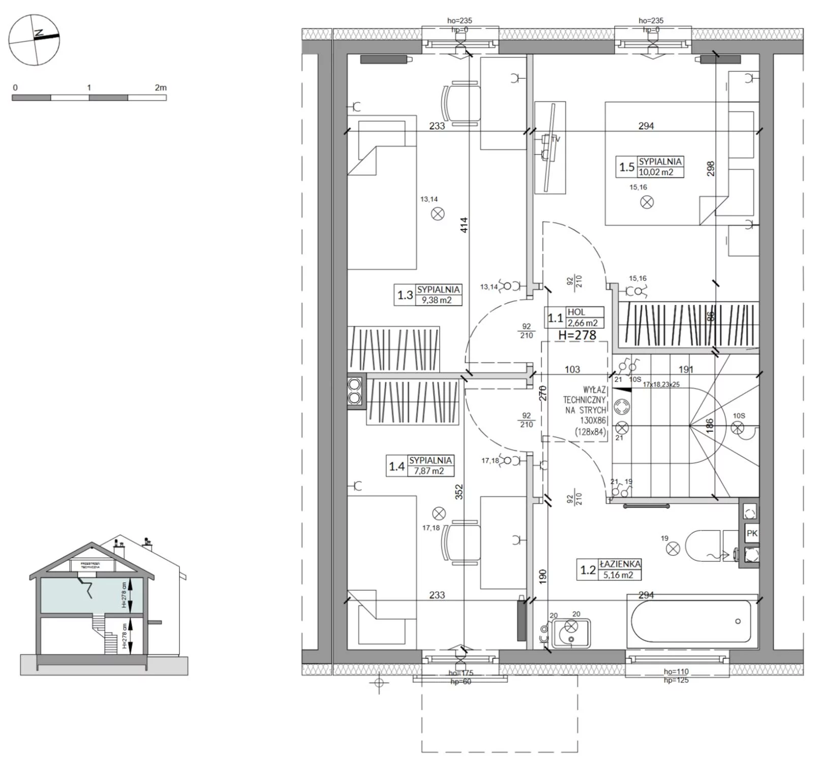 Dom 79,04 m², oferta nr 4A, Osiedle Słoneczne, Sulejówek, ul. Szklarniowa