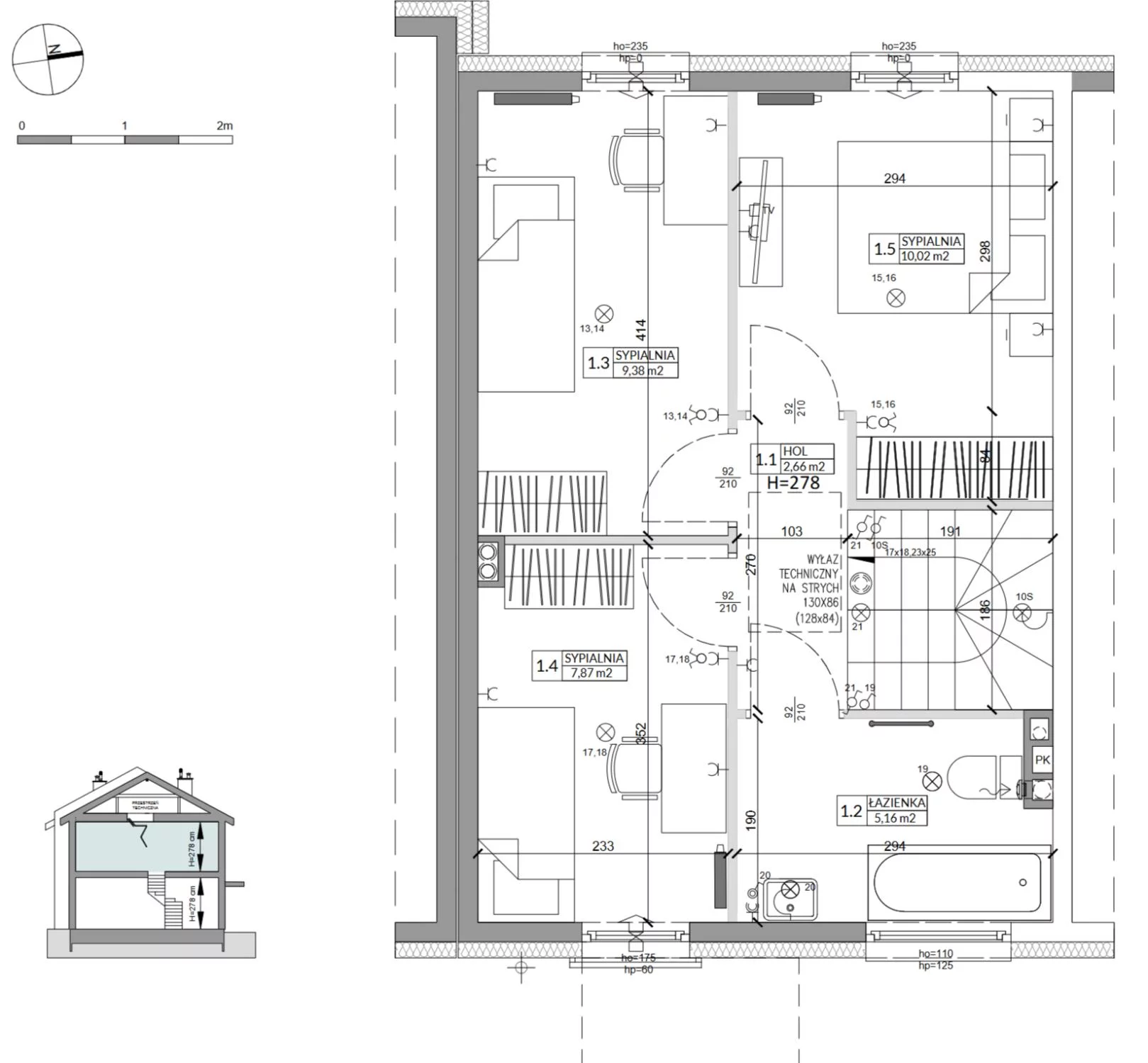 Dom 79,04 m², oferta nr 12A, Osiedle Słoneczne, Sulejówek, ul. Szklarniowa
