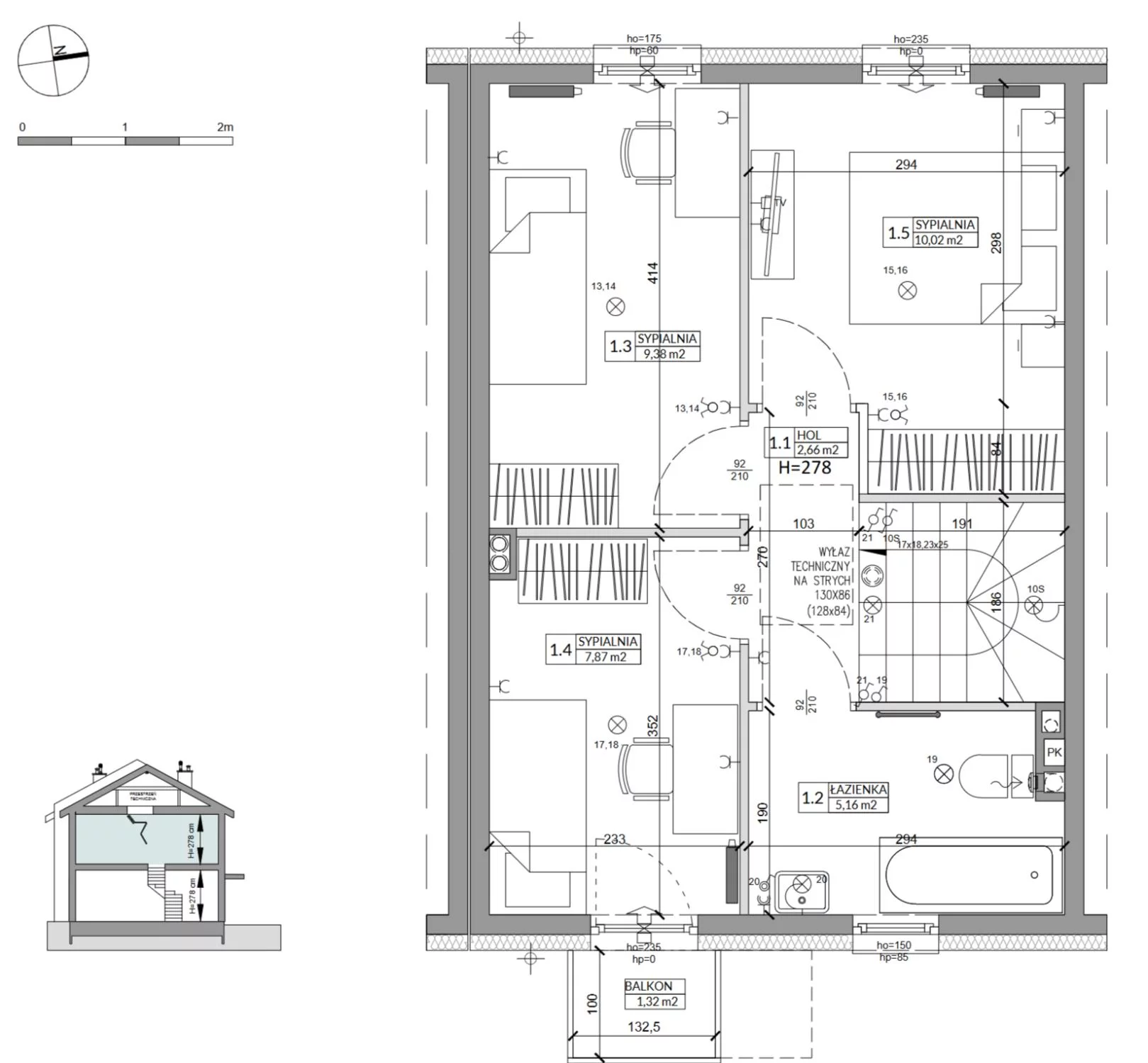 Dom 79,04 m², oferta nr 13A, Osiedle Słoneczne, Sulejówek, ul. Szklarniowa