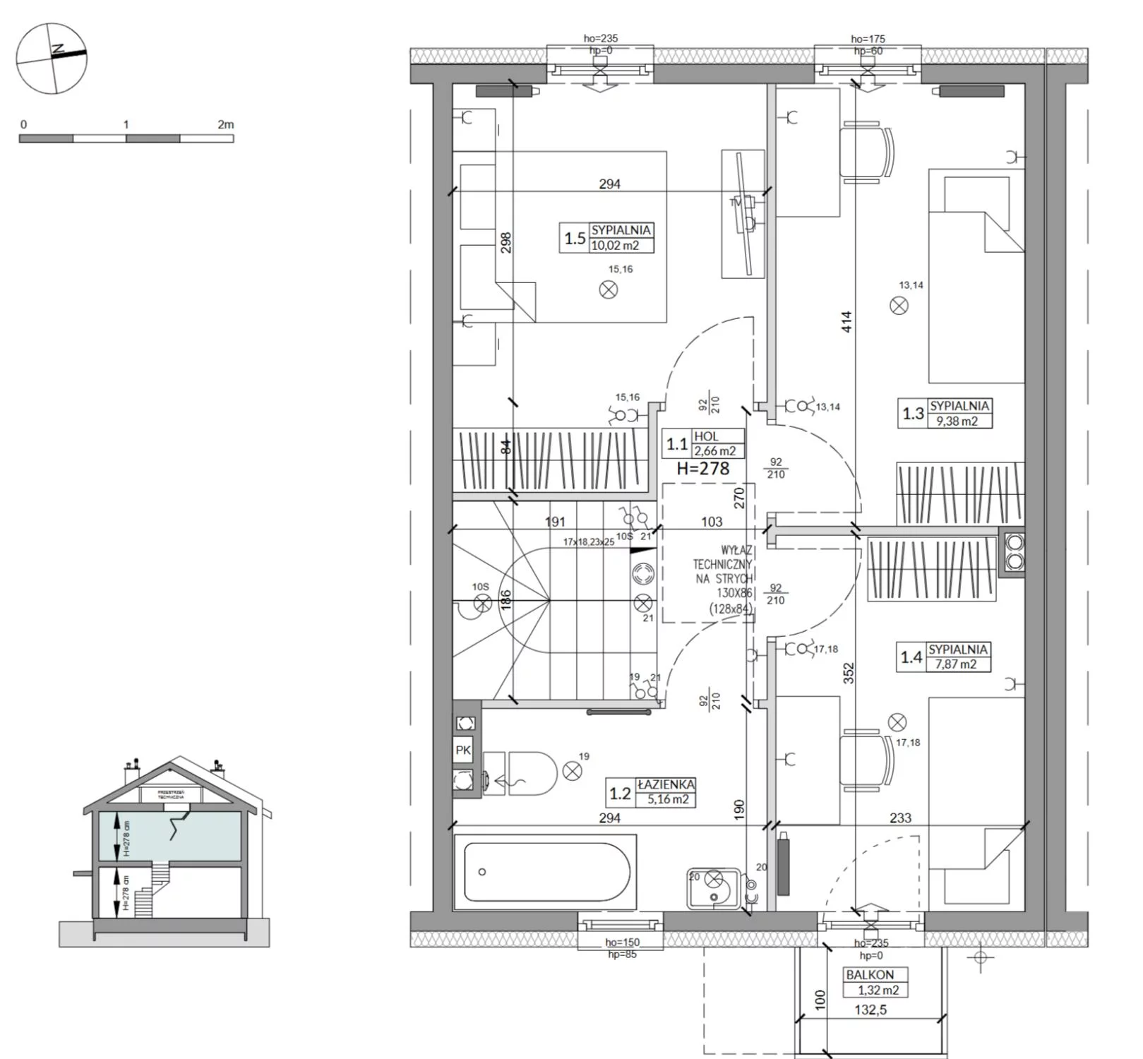 Dom 79,04 m², oferta nr 13B, Osiedle Słoneczne, Sulejówek, ul. Szklarniowa
