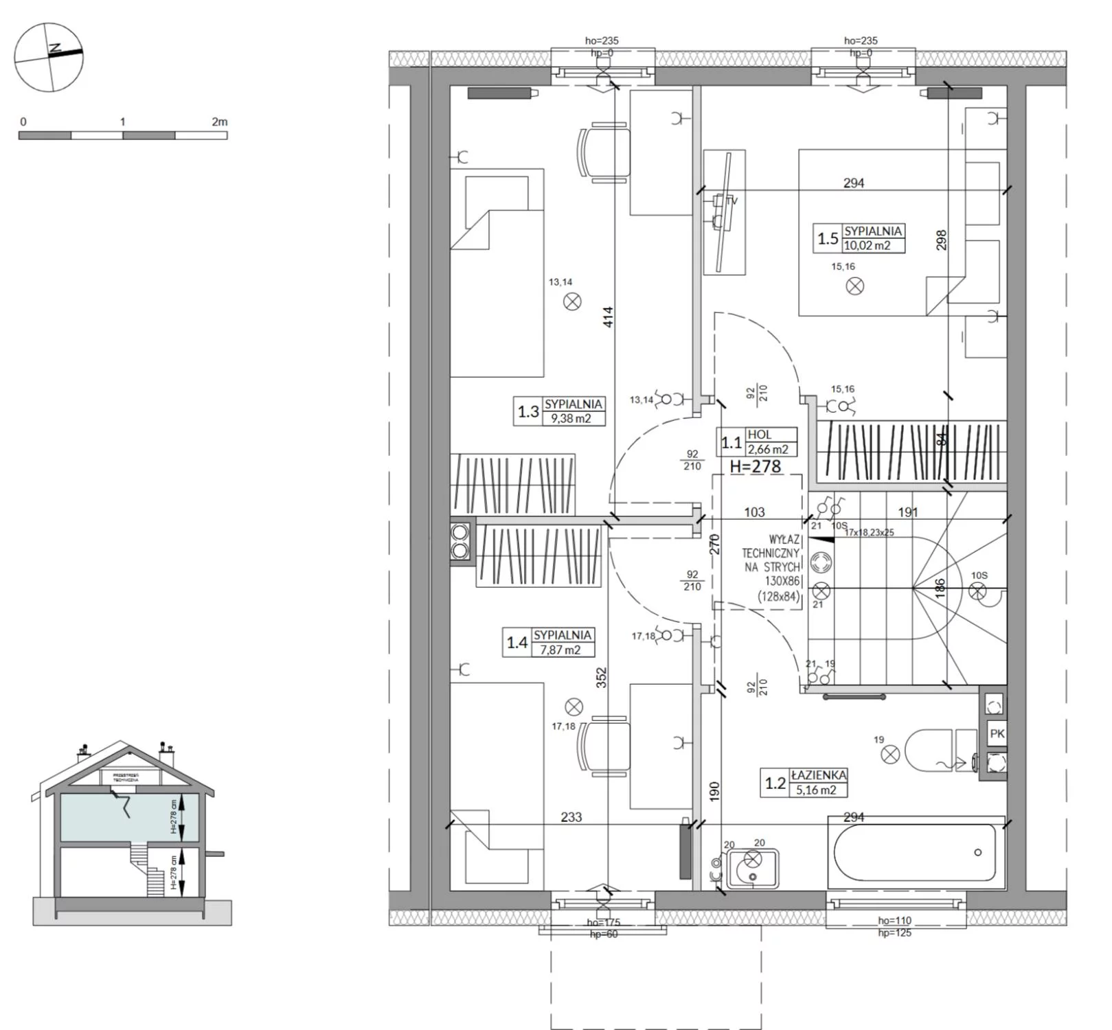Dom 79,04 m², oferta nr 14A, Osiedle Słoneczne, Sulejówek, ul. Szklarniowa