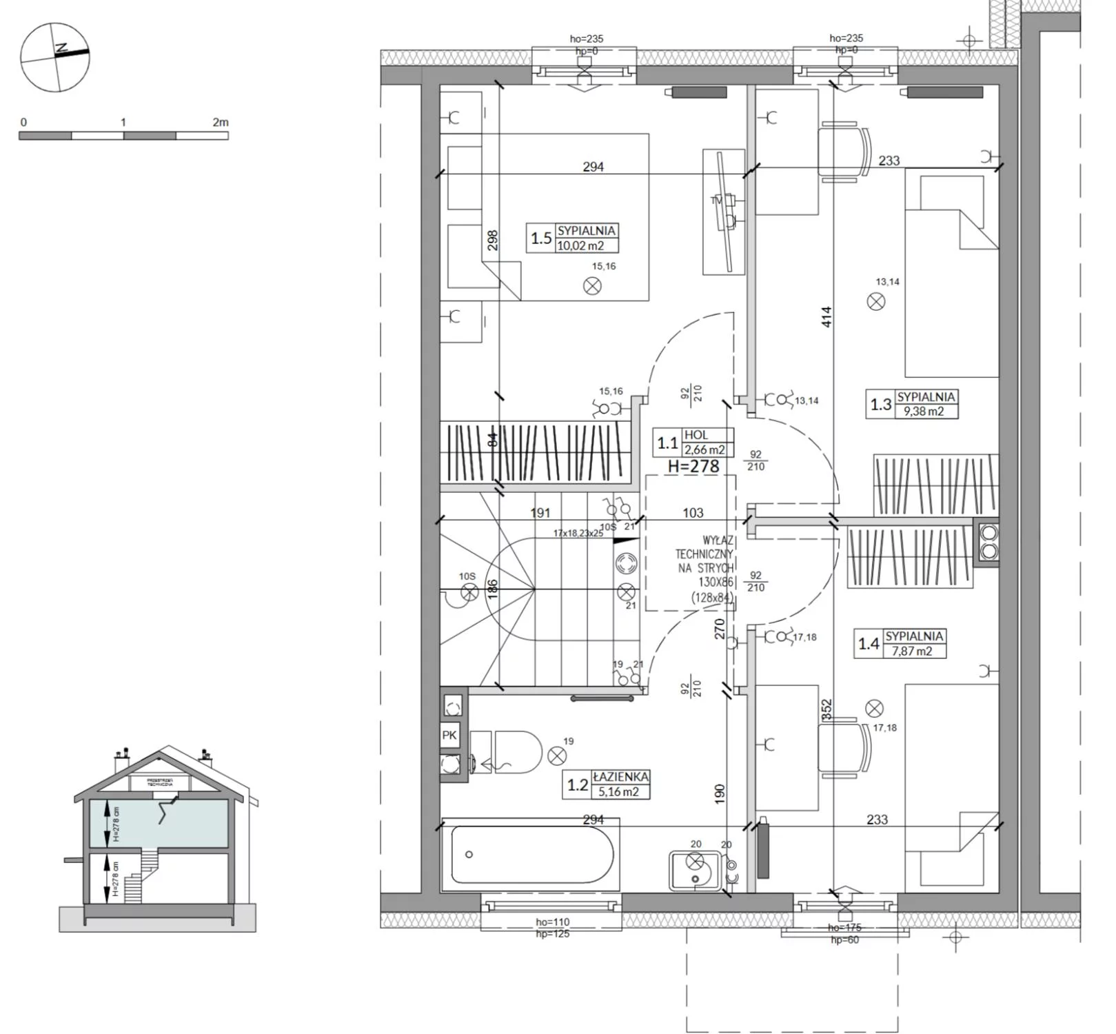 Dom 79,04 m², oferta nr 14B, Osiedle Słoneczne, Sulejówek, ul. Szklarniowa