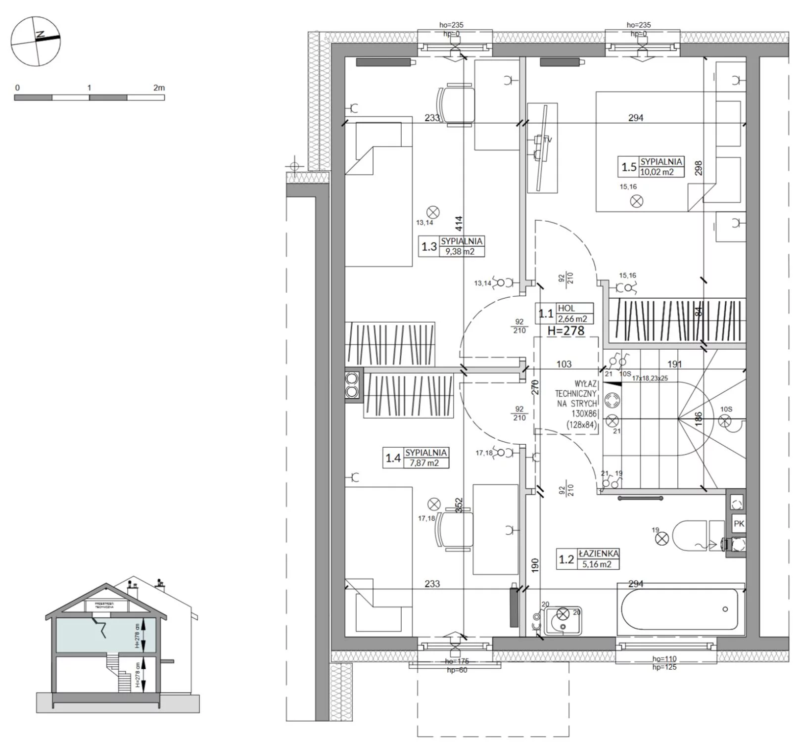 Dom 79,04 m², oferta nr 17A, Osiedle Słoneczne, Sulejówek, ul. Szklarniowa