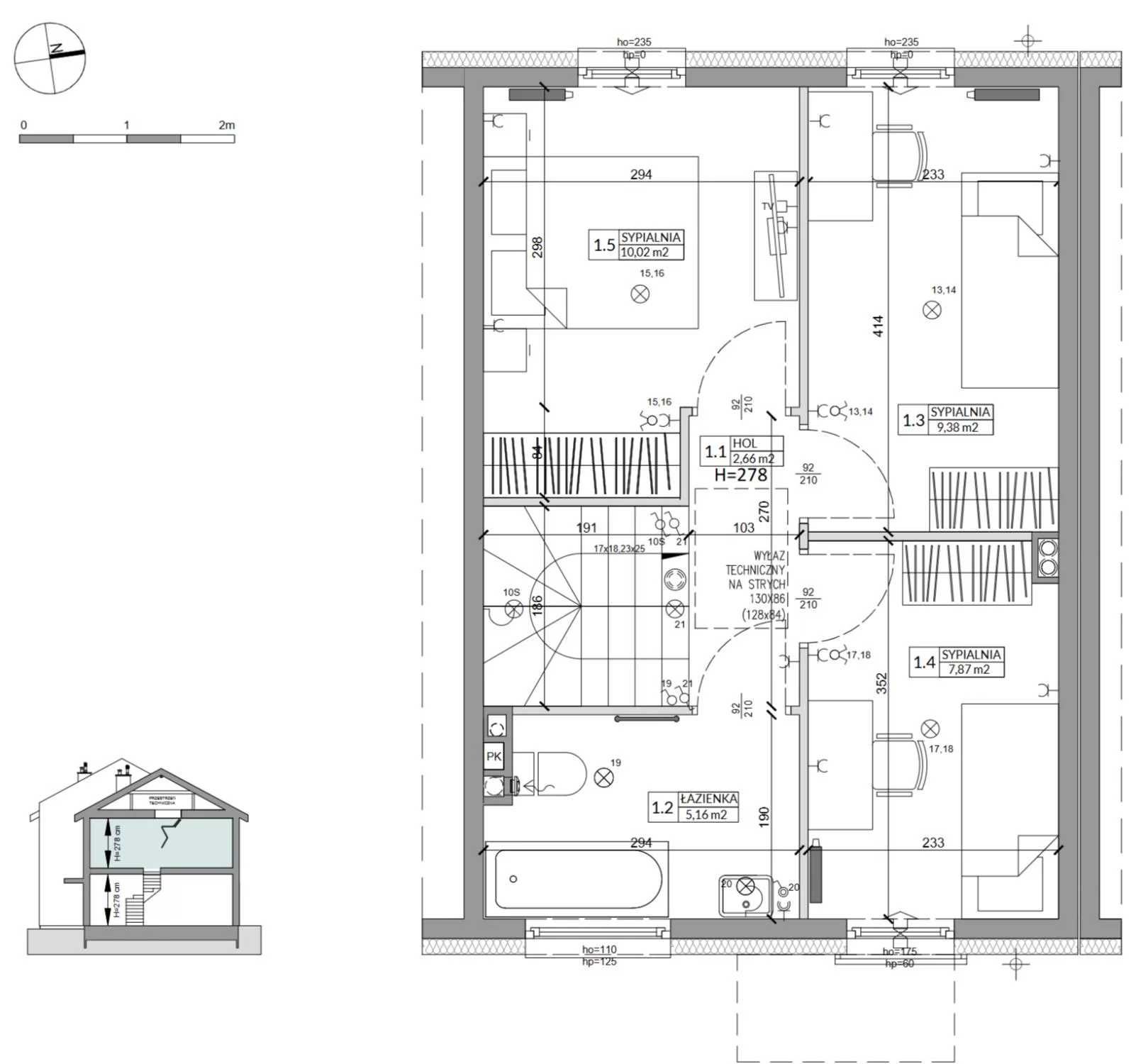 Dom 79,04 m², oferta nr 17B, Osiedle Słoneczne, Sulejówek, ul. Szklarniowa