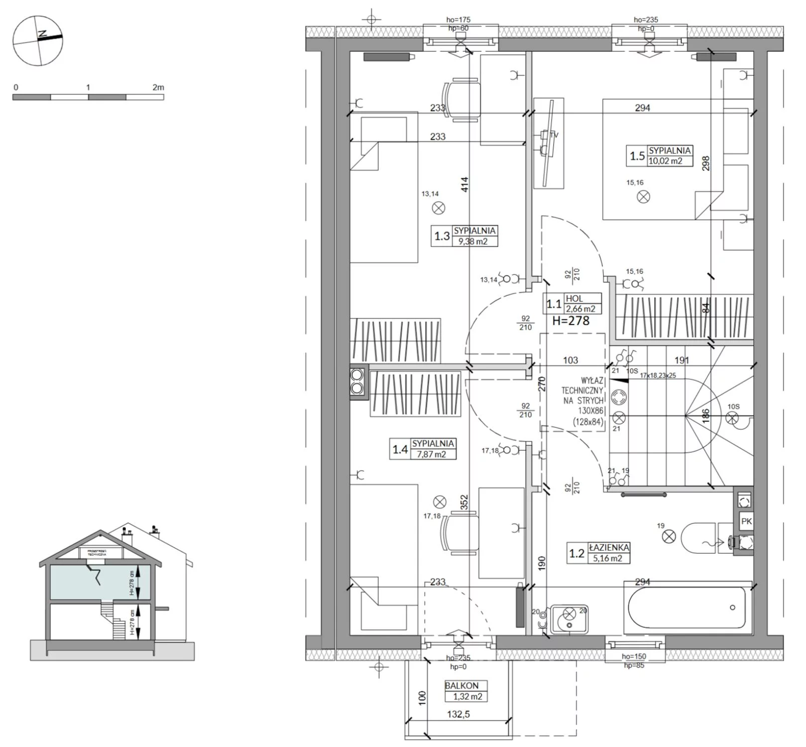 Dom 79,04 m², oferta nr 18A, Osiedle Słoneczne, Sulejówek, ul. Szklarniowa