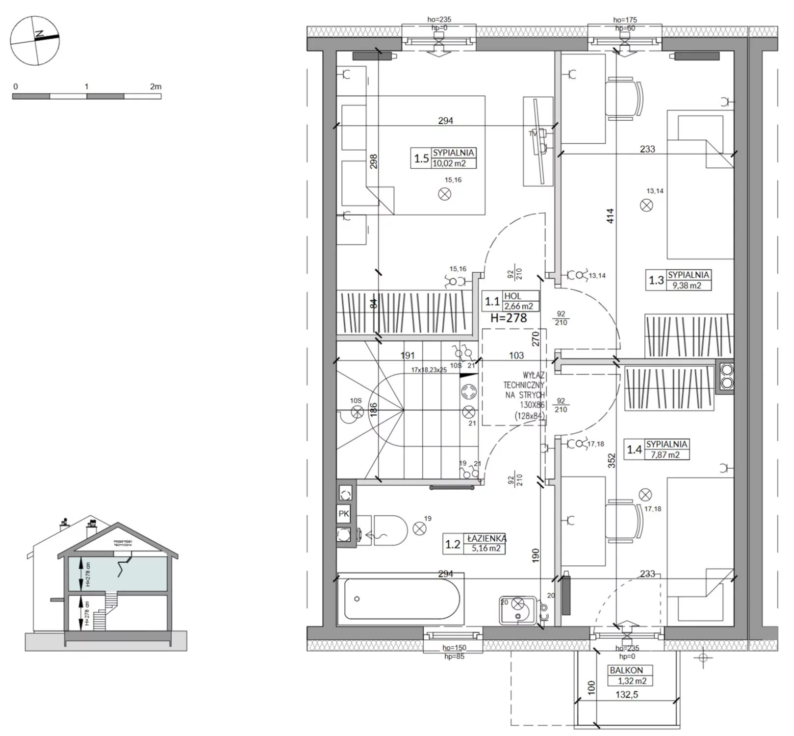 Dom 79,04 m², oferta nr 18B, Osiedle Słoneczne, Sulejówek, ul. Szklarniowa