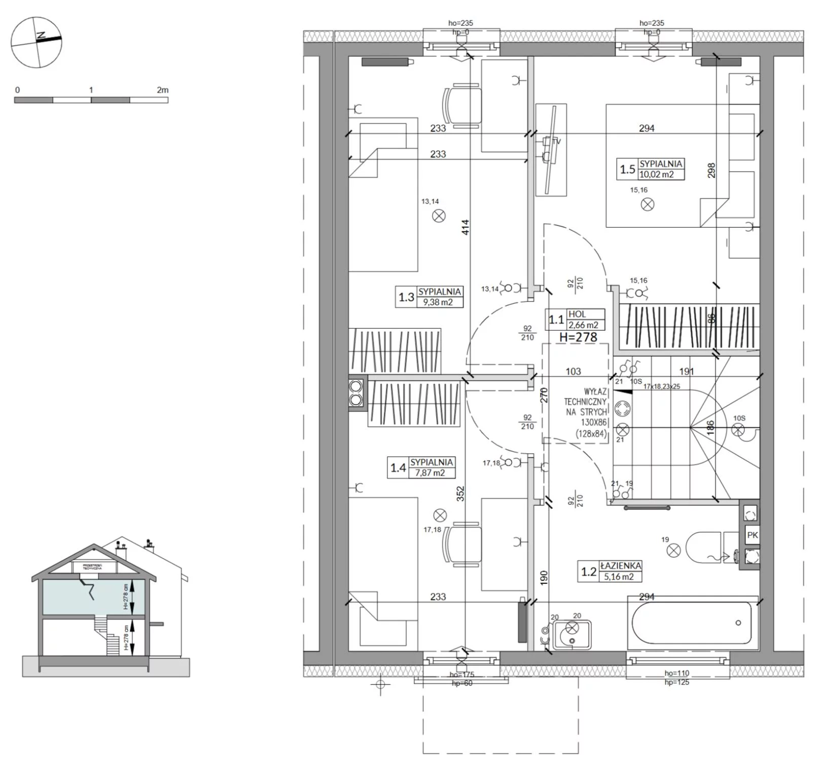 Dom 79,04 m², oferta nr 19A, Osiedle Słoneczne, Sulejówek, ul. Szklarniowa