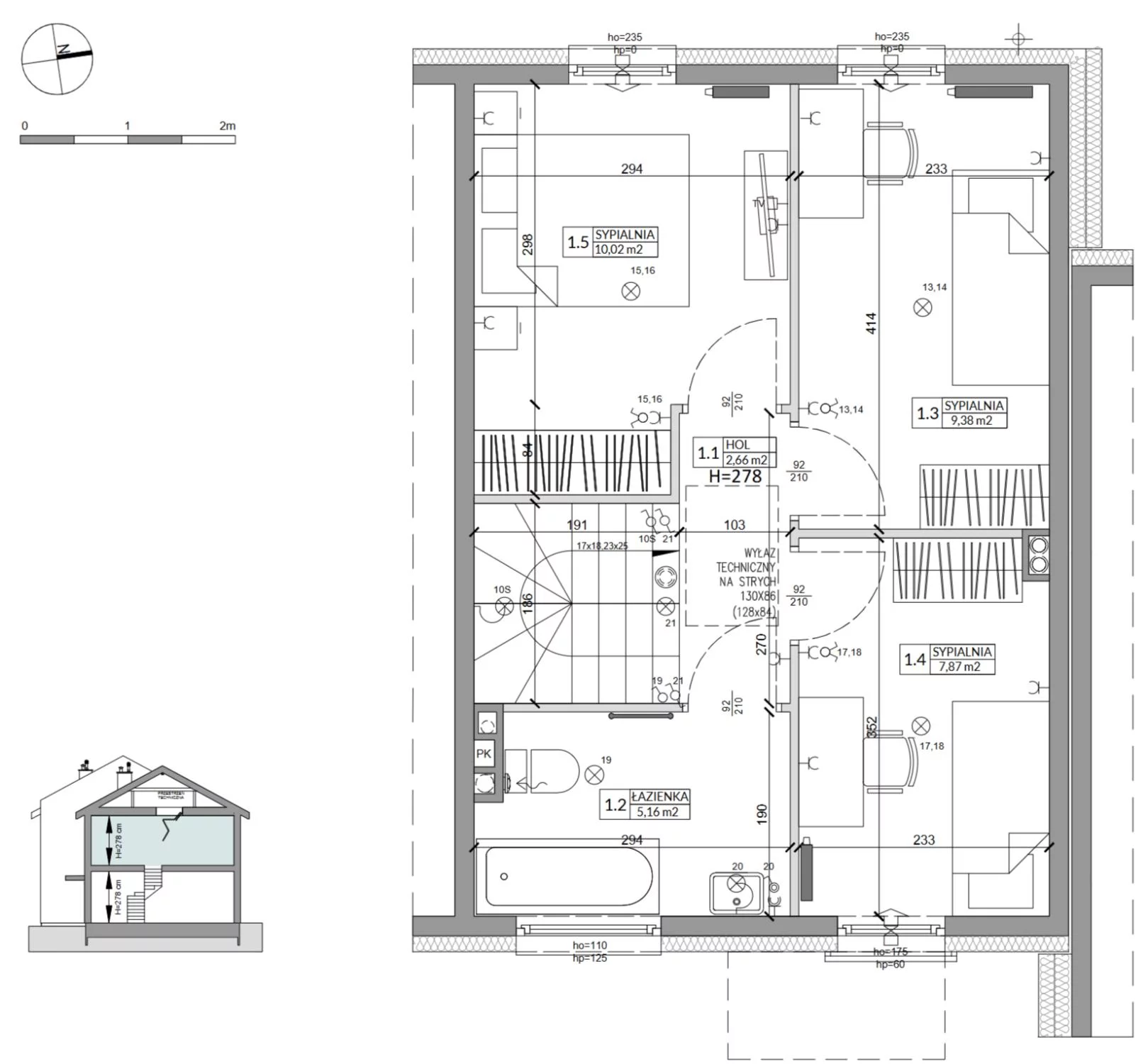 Dom 79,04 m², oferta nr 19B, Osiedle Słoneczne, Sulejówek, ul. Szklarniowa