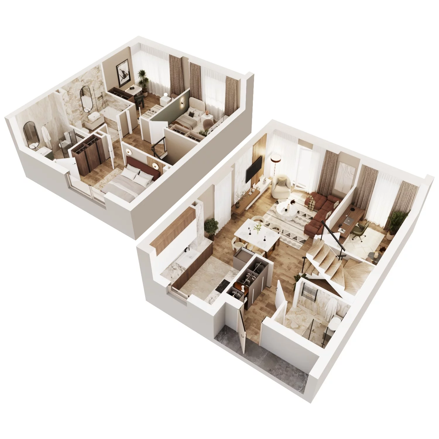 5 pokoi, mieszkanie 96,76 m², parter, oferta nr 1A, Arkady Walendów, Walendów, ul. Brzozowa