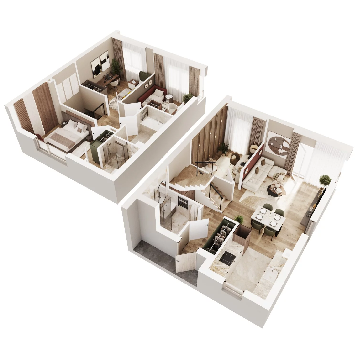 5 pokoi, mieszkanie 96,76 m², parter, oferta nr 2B, Arkady Walendów, Walendów, ul. Brzozowa