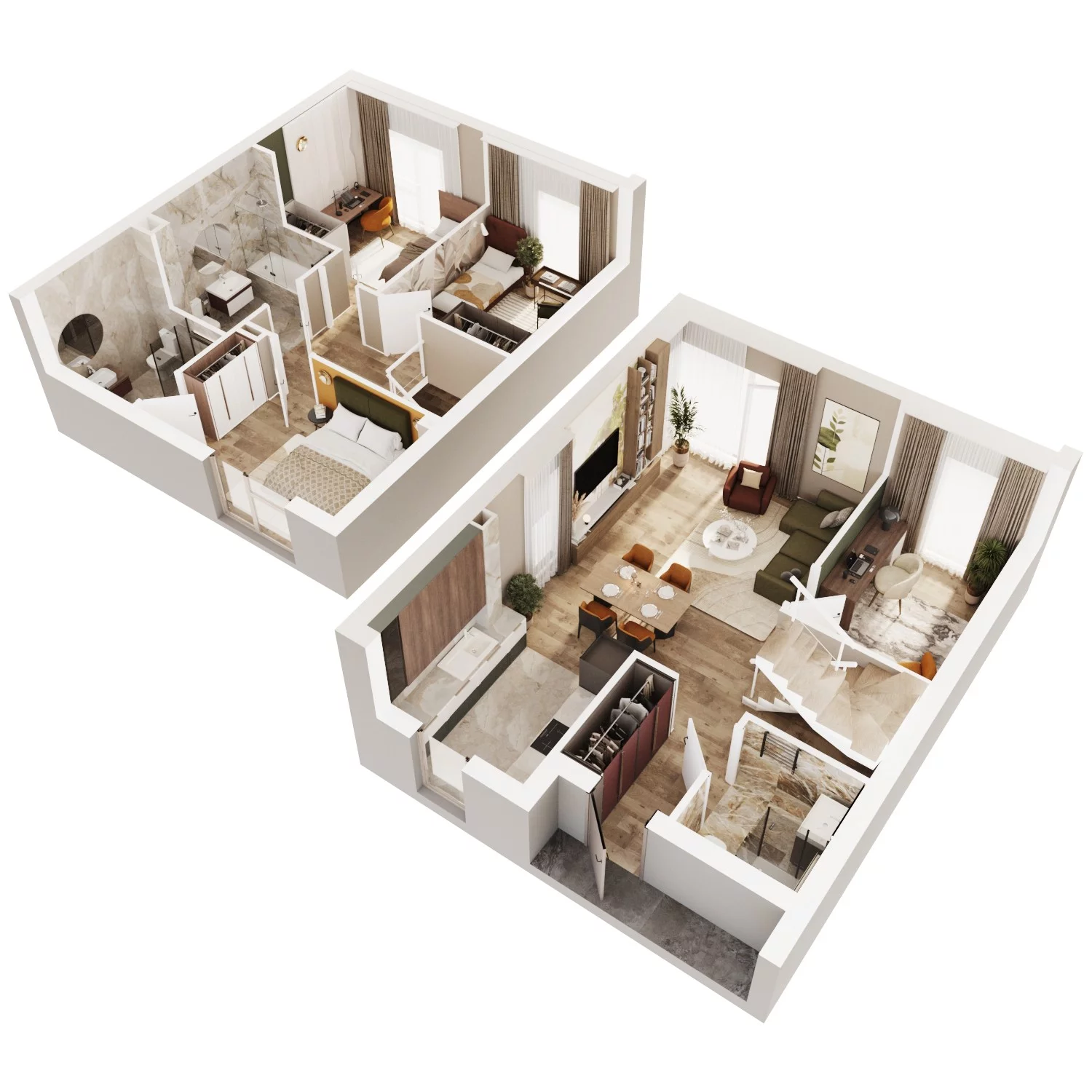 5 pokoi, mieszkanie 96,76 m², parter, oferta nr 3A, Arkady Walendów, Walendów, ul. Brzozowa