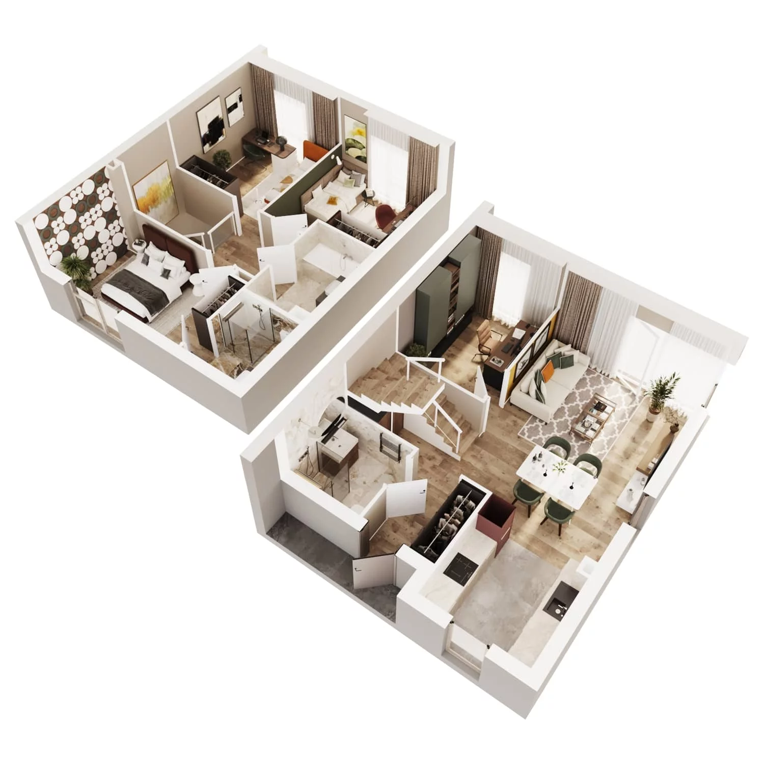 5 pokoi, mieszkanie 96,76 m², parter, oferta nr 4B, Arkady Walendów, Walendów, ul. Brzozowa
