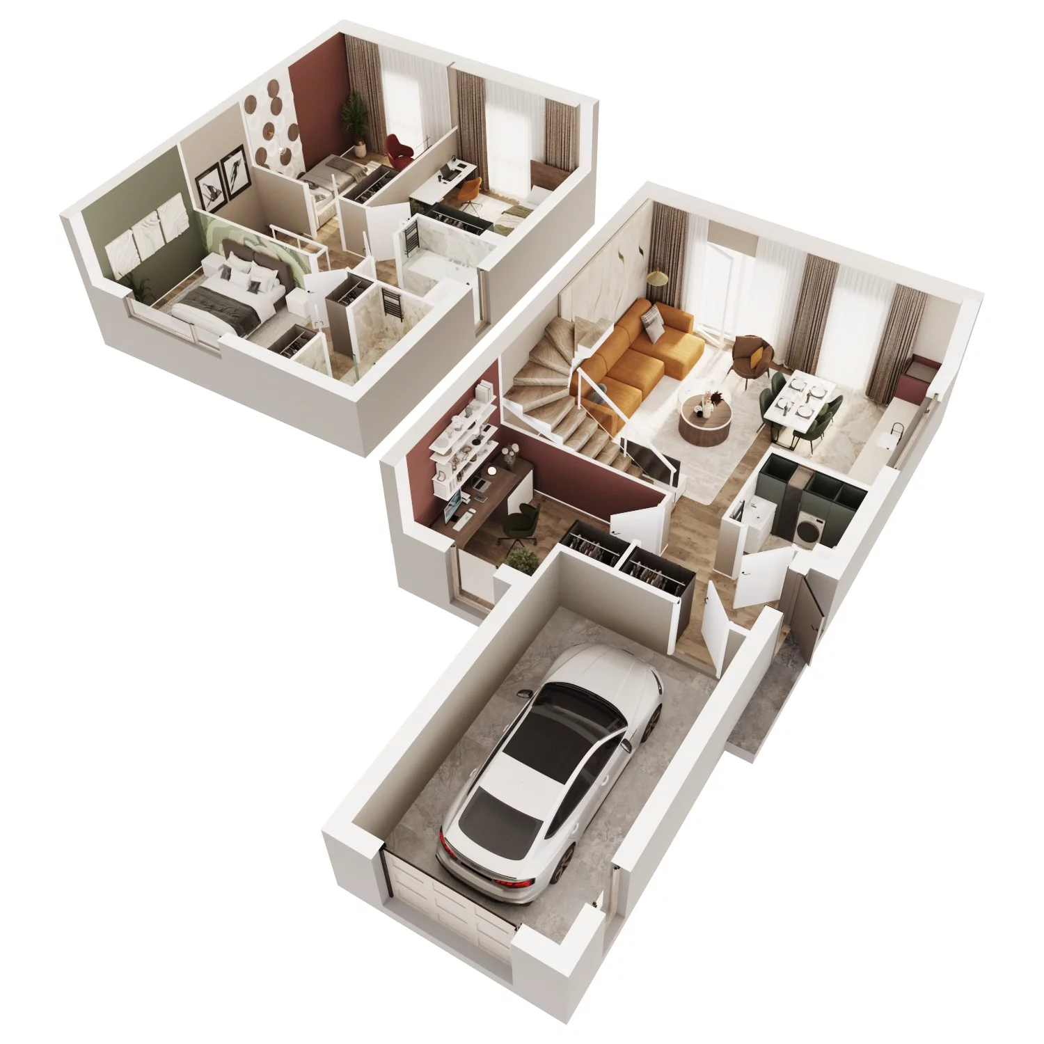 5 pokoi, mieszkanie 117,64 m², parter, oferta nr 18B, Arkady Walendów, Walendów, ul. Brzozowa