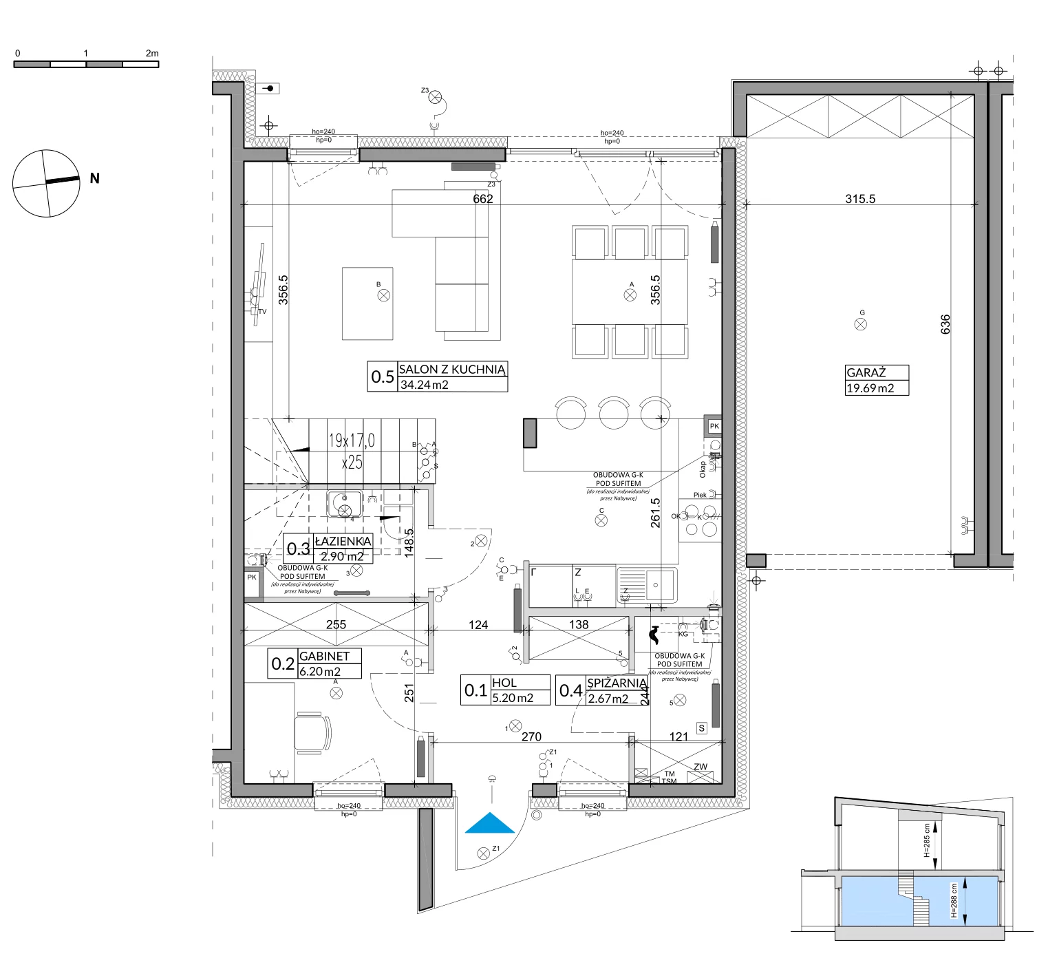 Dom 109,00 m², oferta nr 1B, Miasto Ogród 5, Ożarów Mazowiecki, ul. Dmowskiego