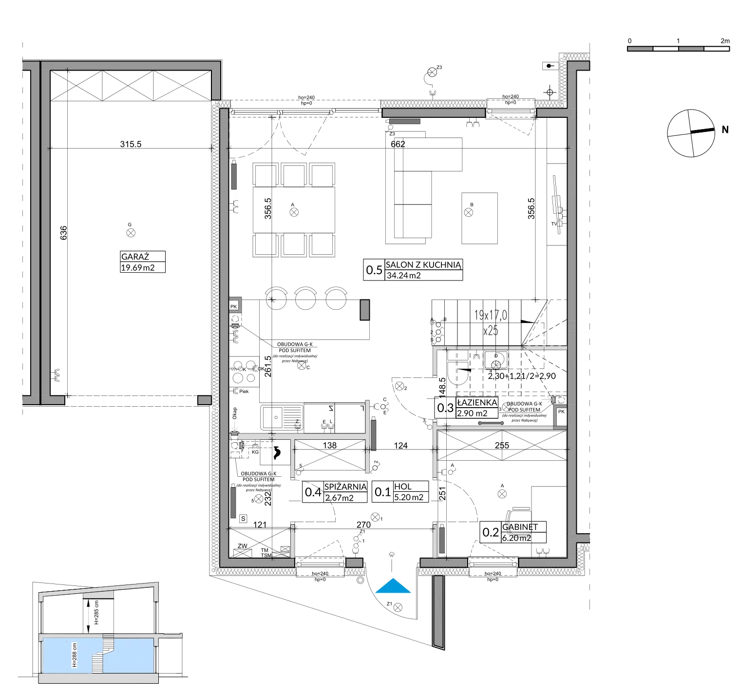 Dom 109,00 m², oferta nr 2B, Miasto Ogród 5, Ożarów Mazowiecki, ul. Dmowskiego