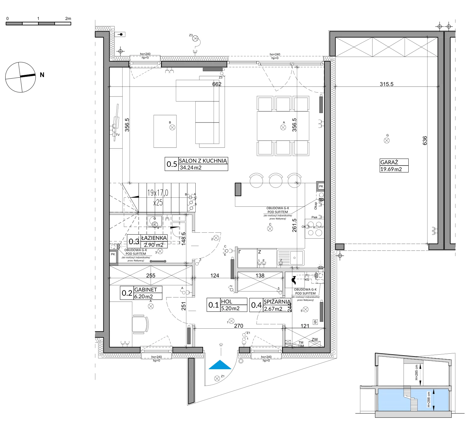 Dom 109,00 m², oferta nr 3B, Miasto Ogród 5, Ożarów Mazowiecki, ul. Dmowskiego