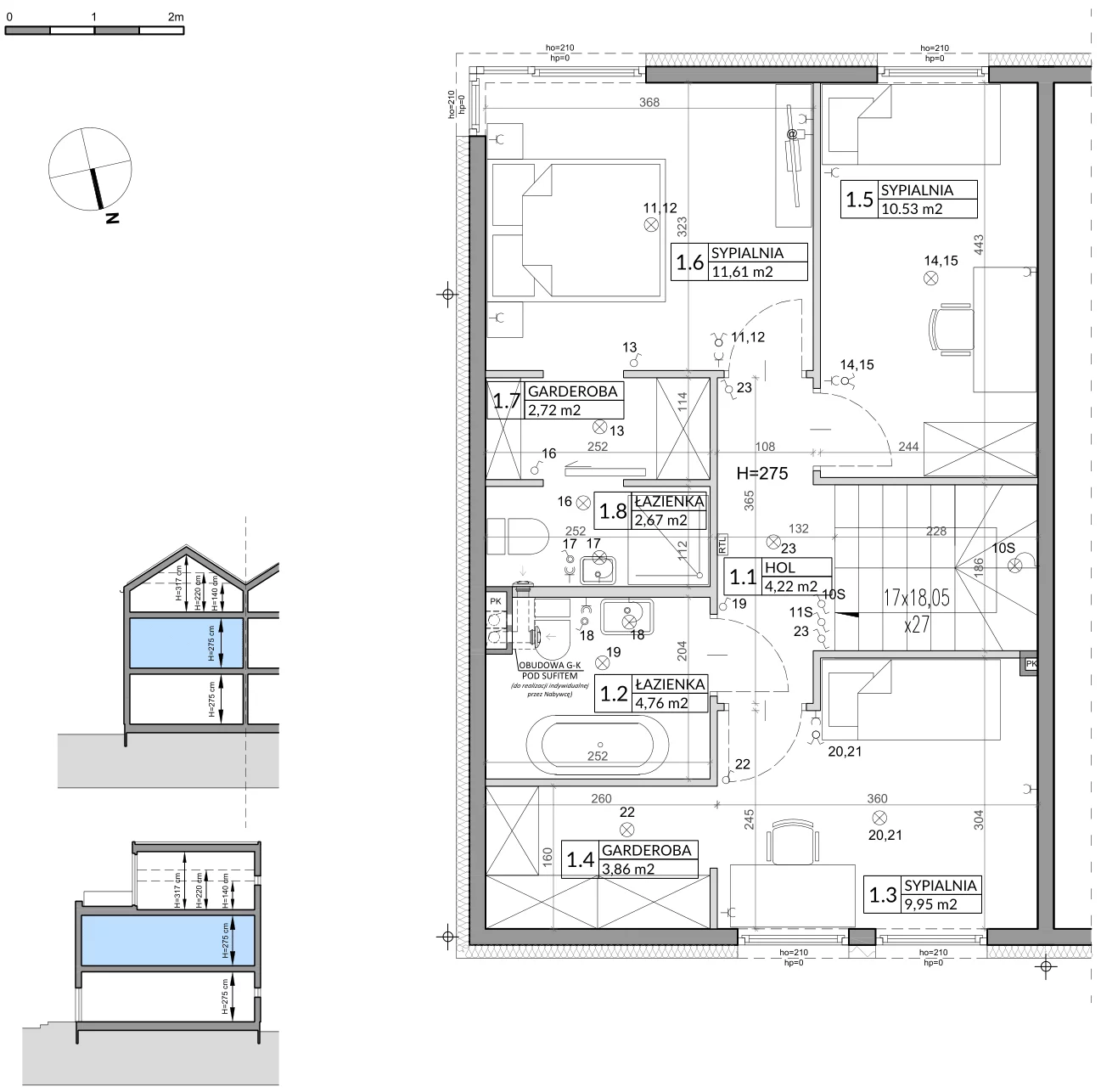Dom 141,74 m², oferta nr 5A, Wille przy Lesie, Jazgarzewszczyzna, ul. Krzywa
