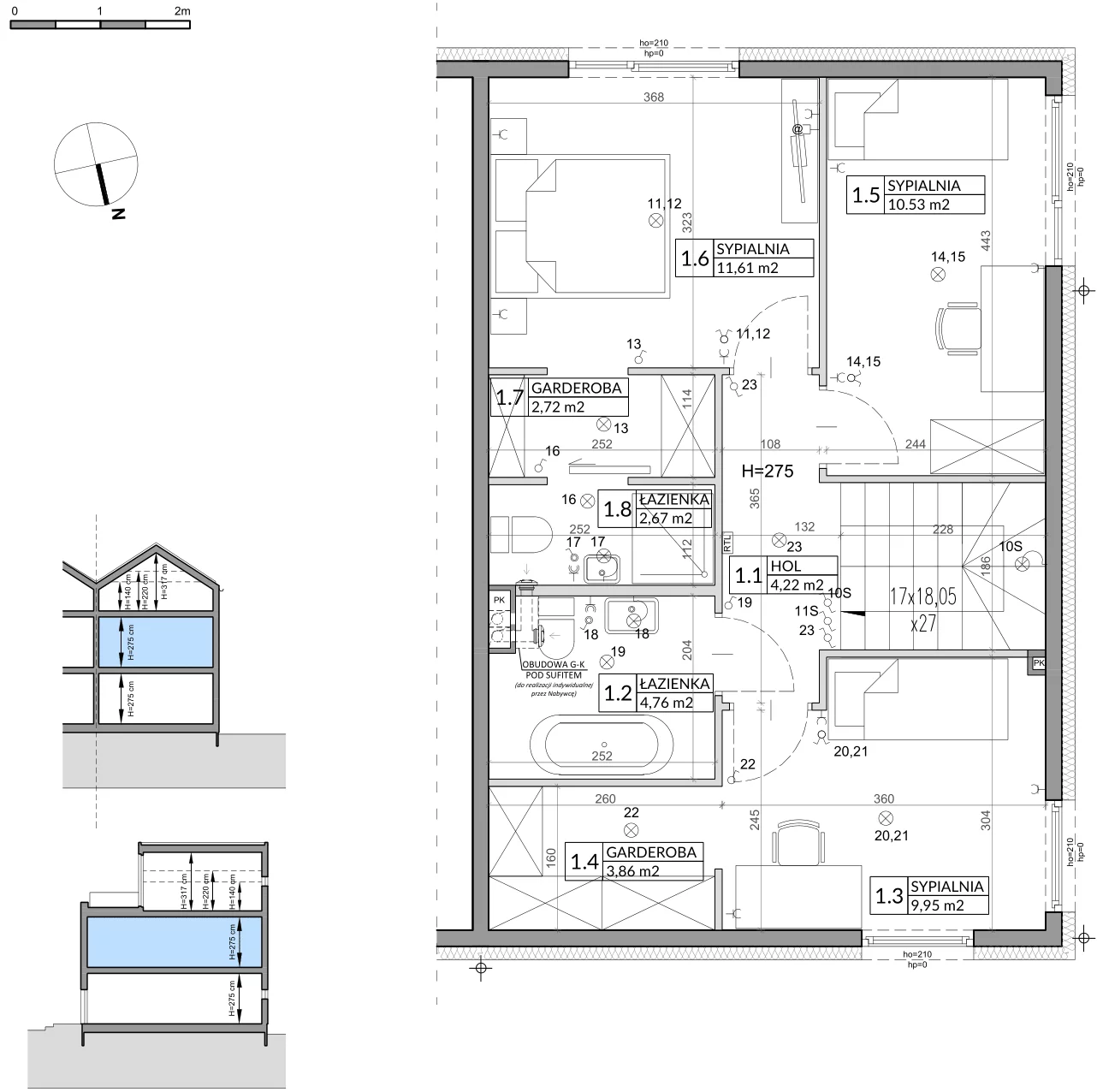 Dom 141,74 m², oferta nr 5B, Wille przy Lesie, Jazgarzewszczyzna, ul. Krzywa