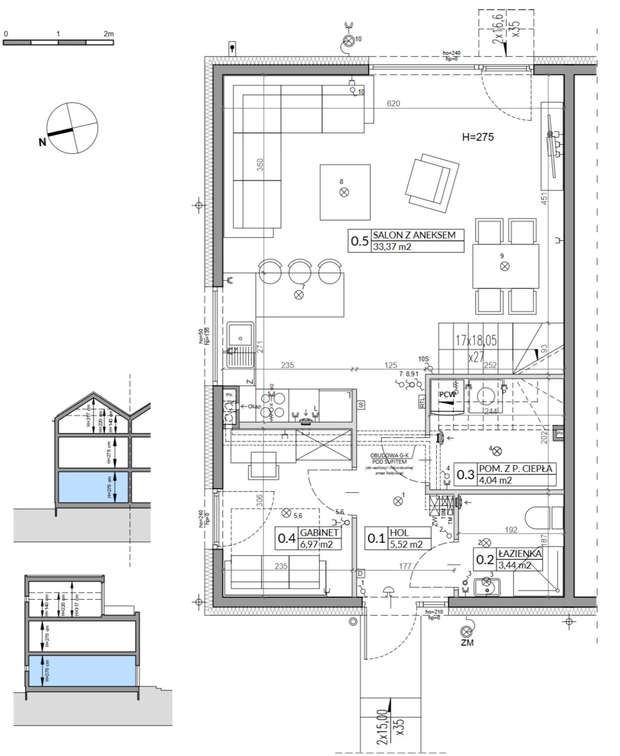Dom 143,04 m², oferta nr 6A, Wille przy Lesie, Jazgarzewszczyzna, ul. Krzywa