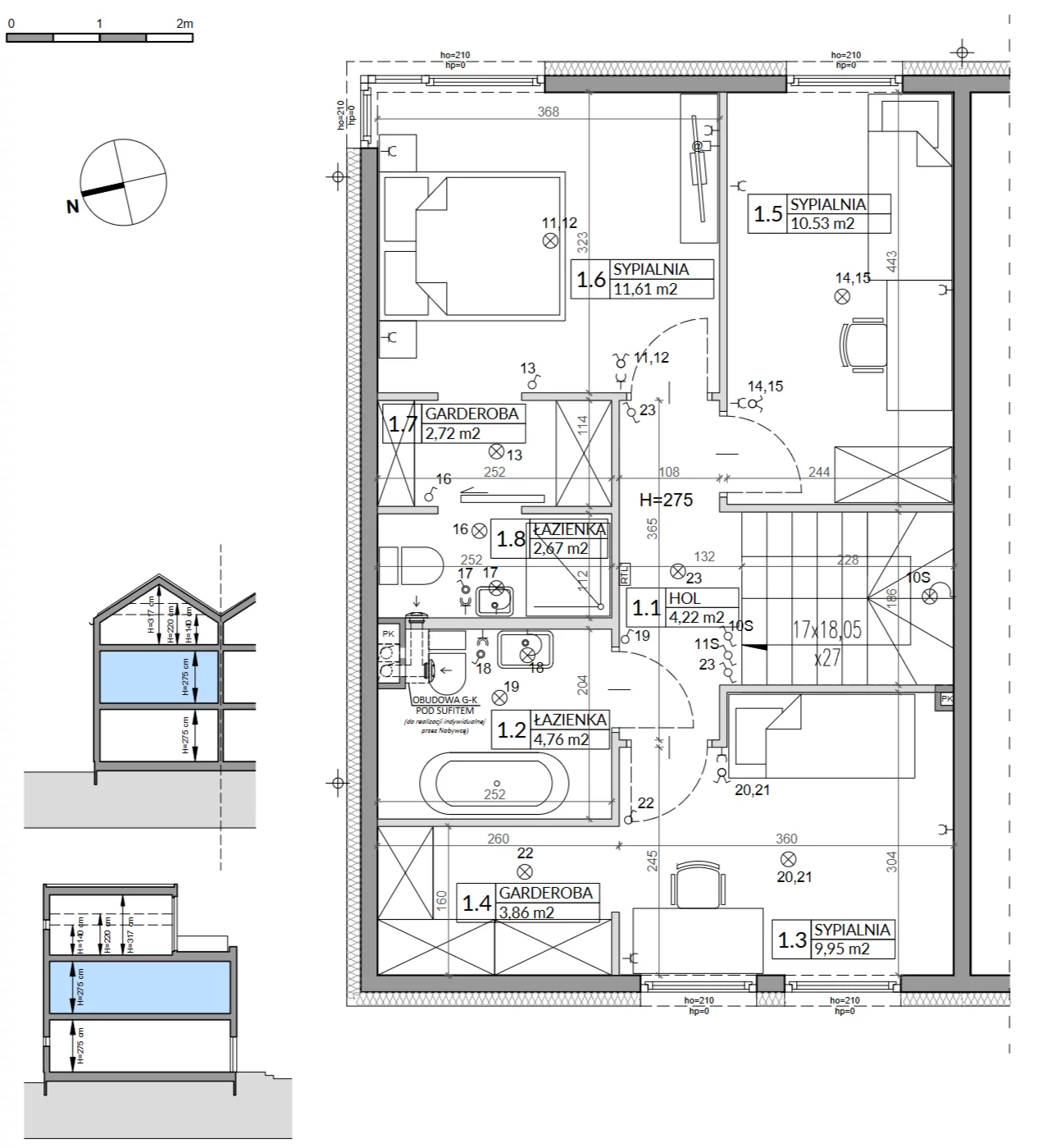 Dom 143,04 m², oferta nr 6A, Wille przy Lesie, Jazgarzewszczyzna, ul. Krzywa