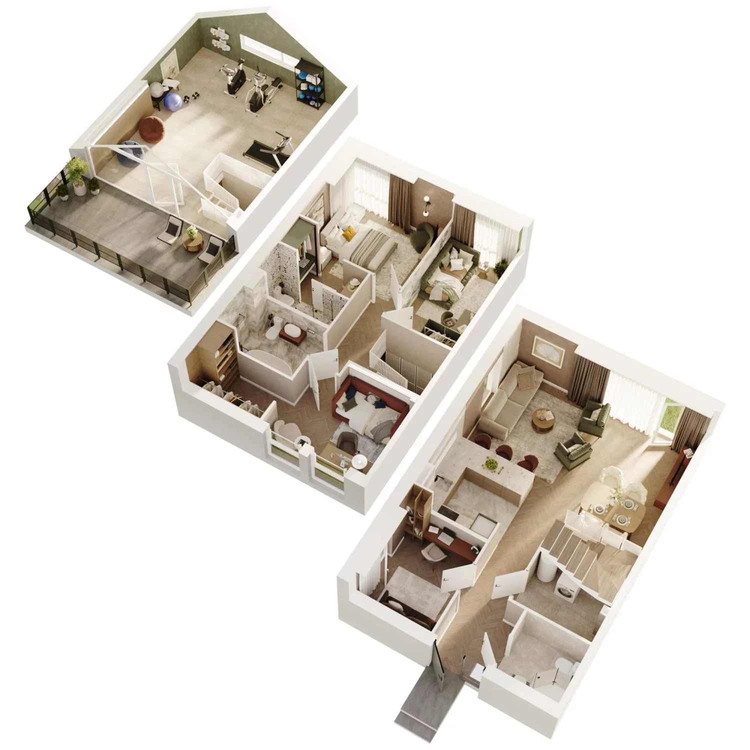 Dom 143,04 m², oferta nr 6A, Wille przy Lesie, Jazgarzewszczyzna, ul. Krzywa