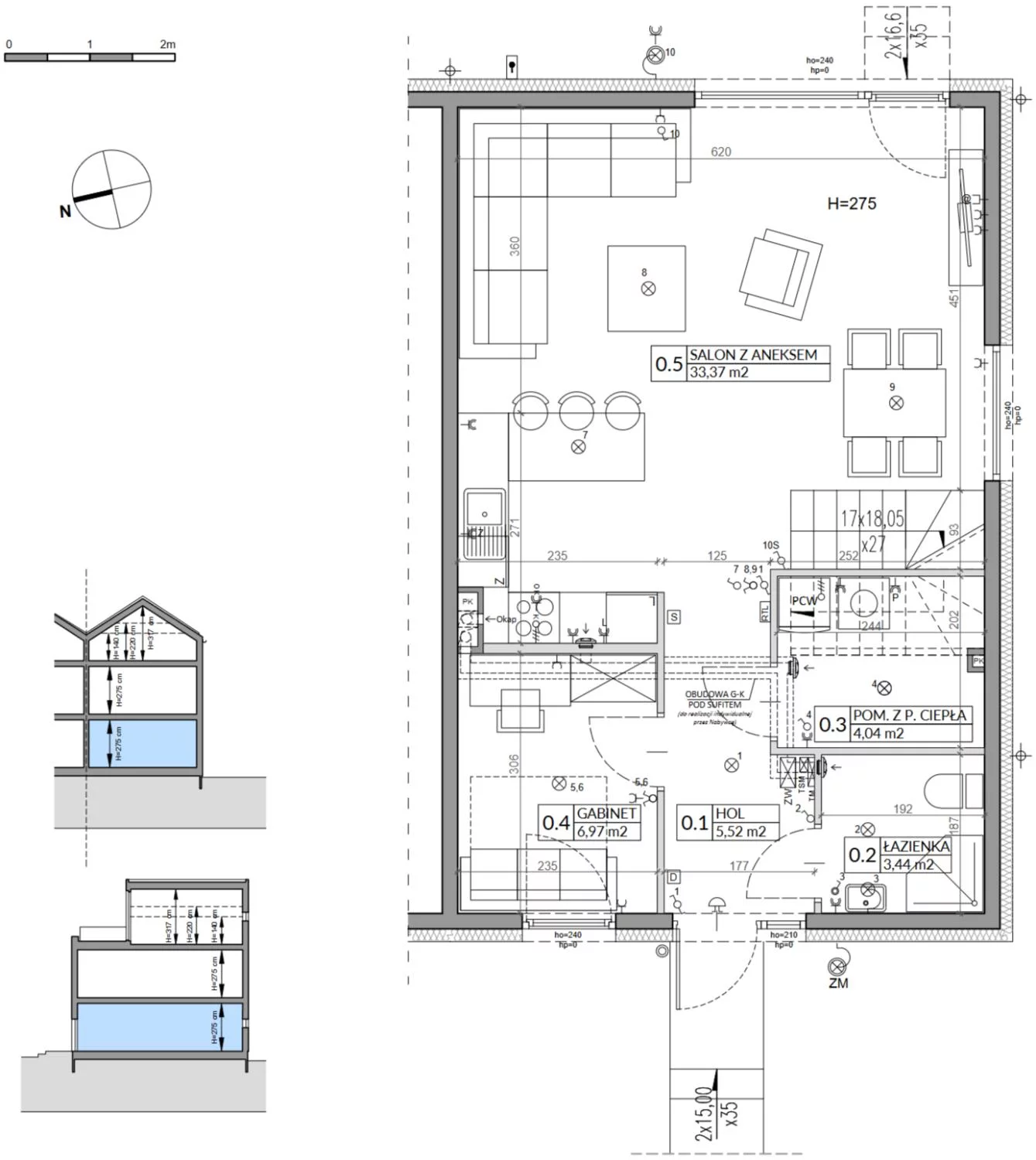 Dom 143,04 m², oferta nr 6B, Wille przy Lesie, Jazgarzewszczyzna, ul. Krzywa
