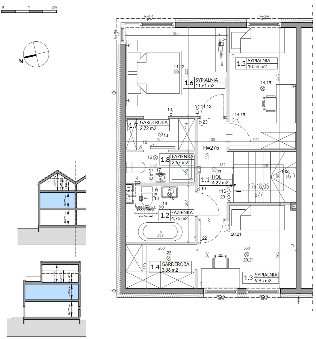 Dom 141,74 m², oferta nr 7A, Wille przy Lesie, Jazgarzewszczyzna, ul. Krzywa