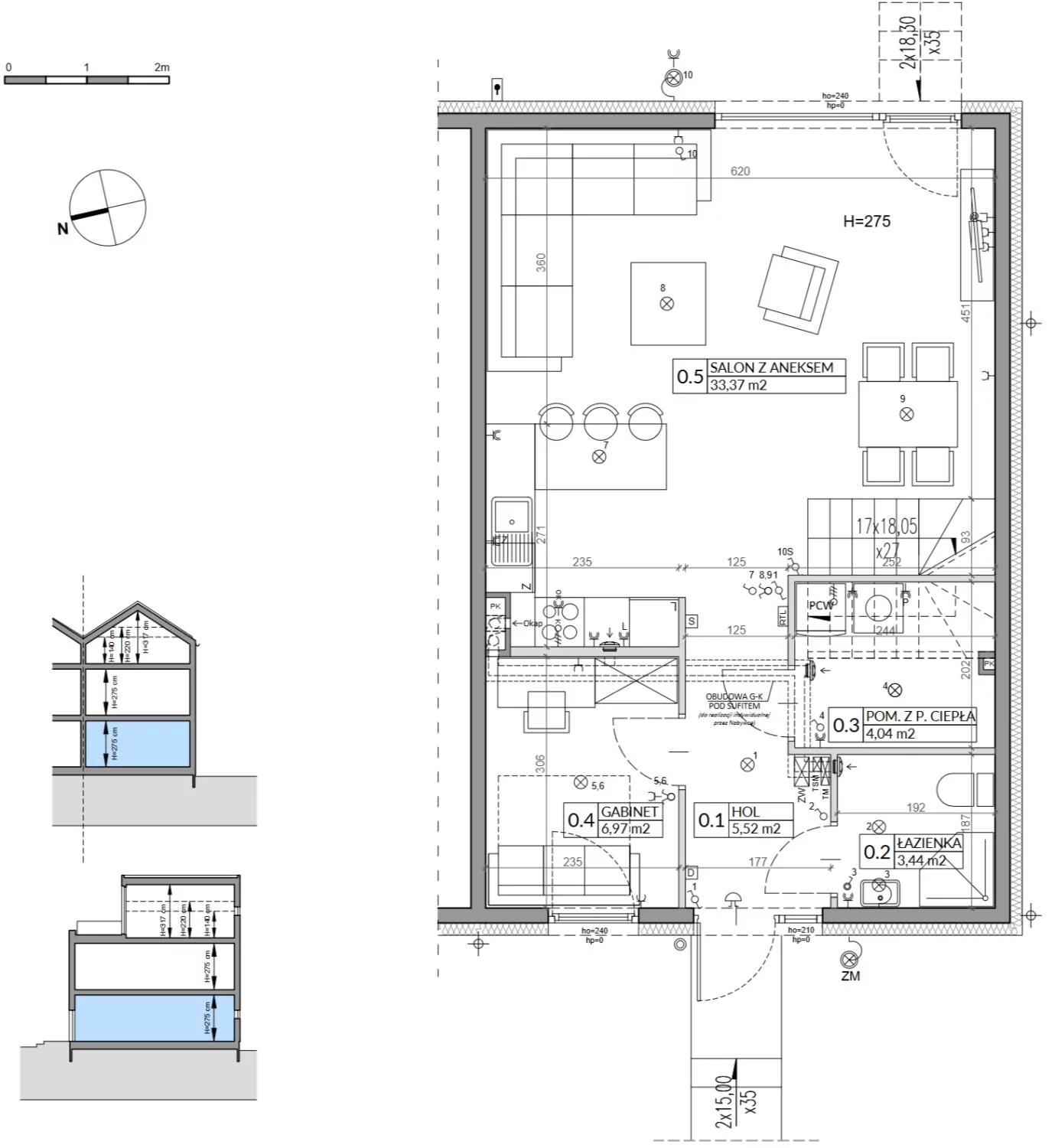 Dom 141,74 m², oferta nr 7B, Wille przy Lesie, Jazgarzewszczyzna, ul. Krzywa