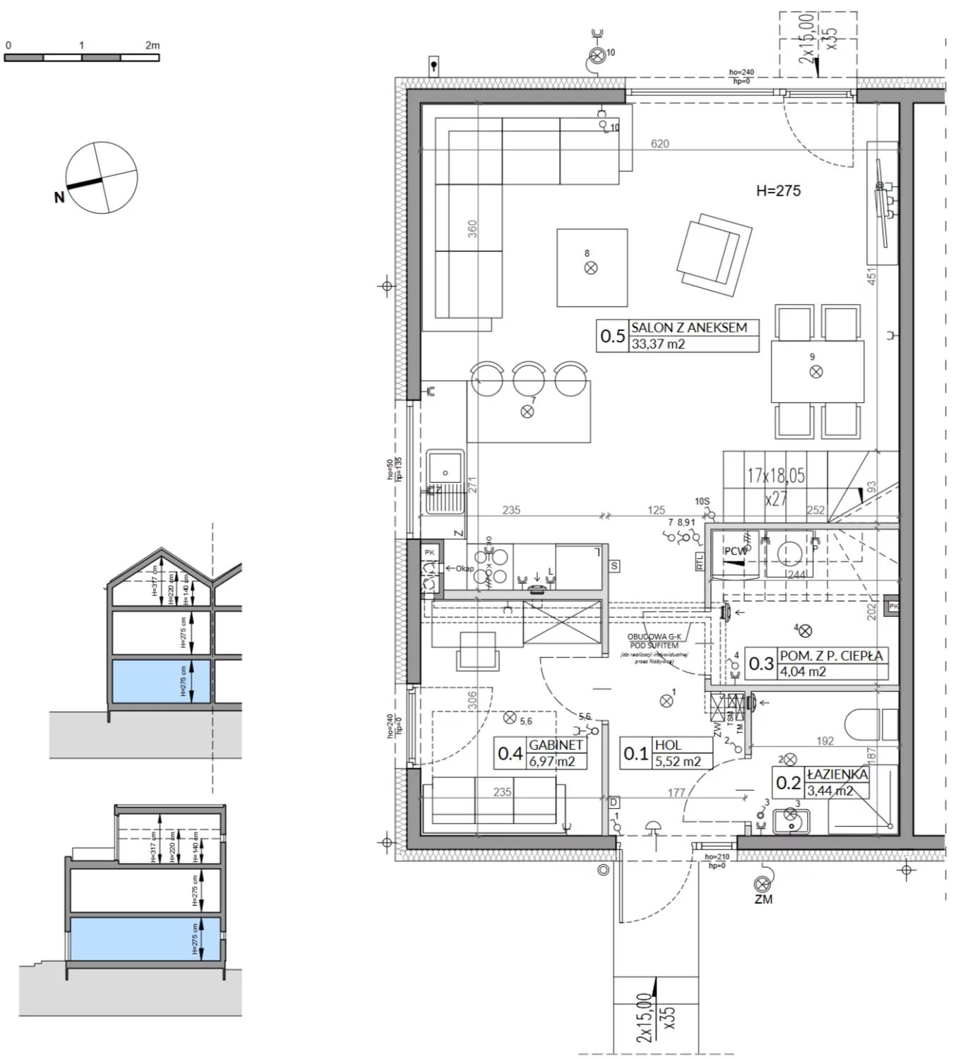 Dom 141,74 m², oferta nr 8A, Wille przy Lesie, Jazgarzewszczyzna, ul. Krzywa