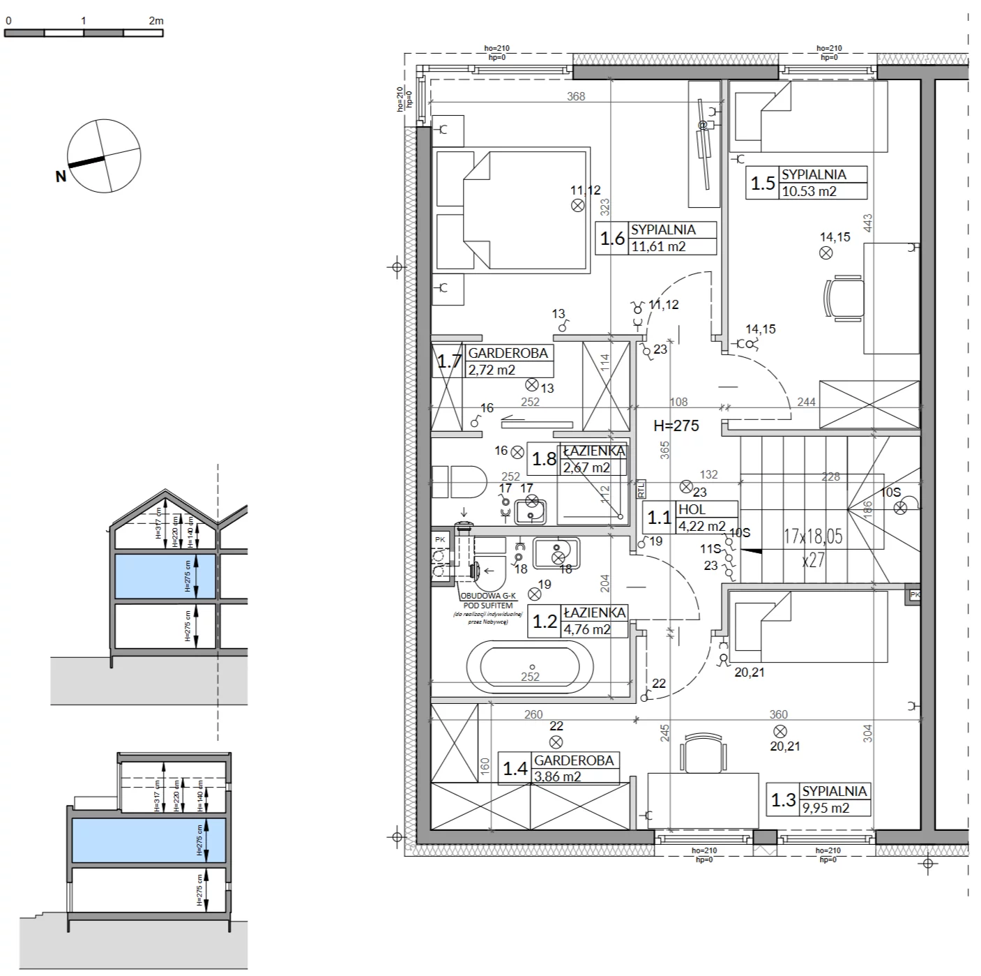 Dom 141,74 m², oferta nr 8A, Wille przy Lesie, Jazgarzewszczyzna, ul. Krzywa