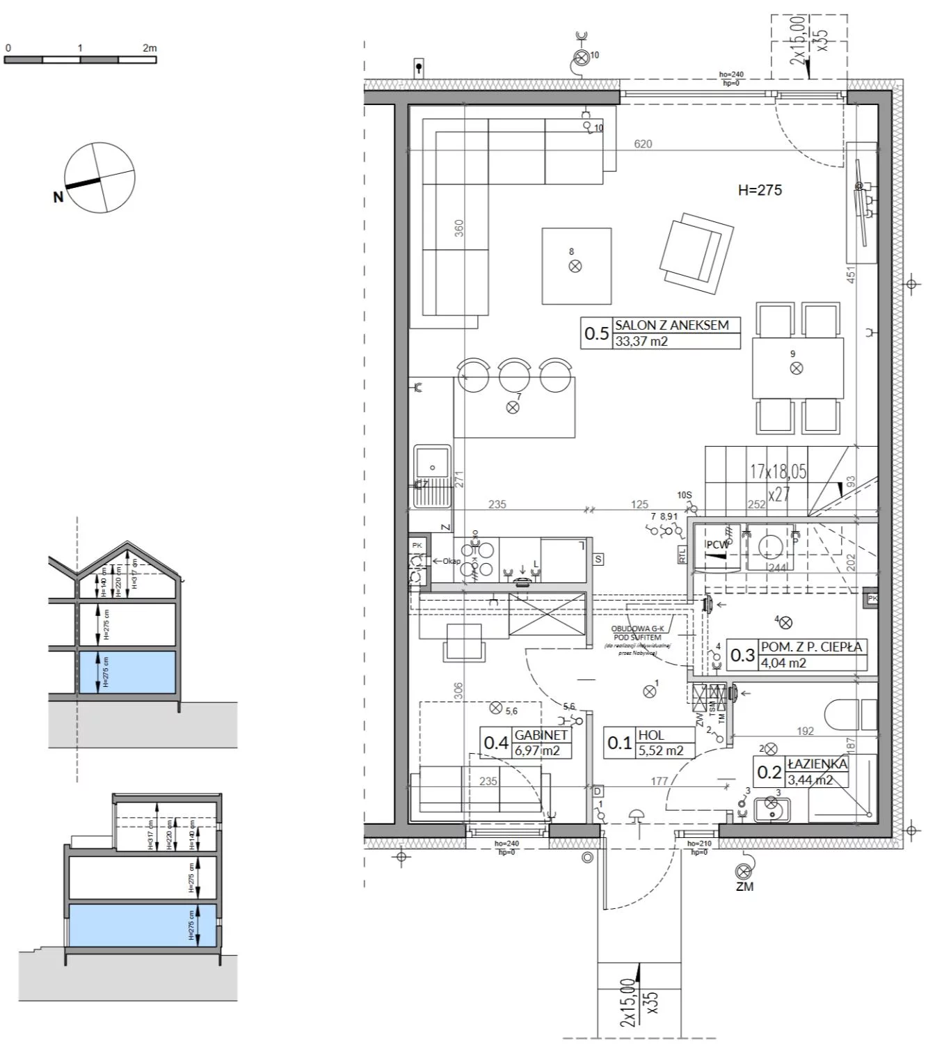 Dom 141,74 m², oferta nr 8B, Wille przy Lesie, Jazgarzewszczyzna, ul. Krzywa