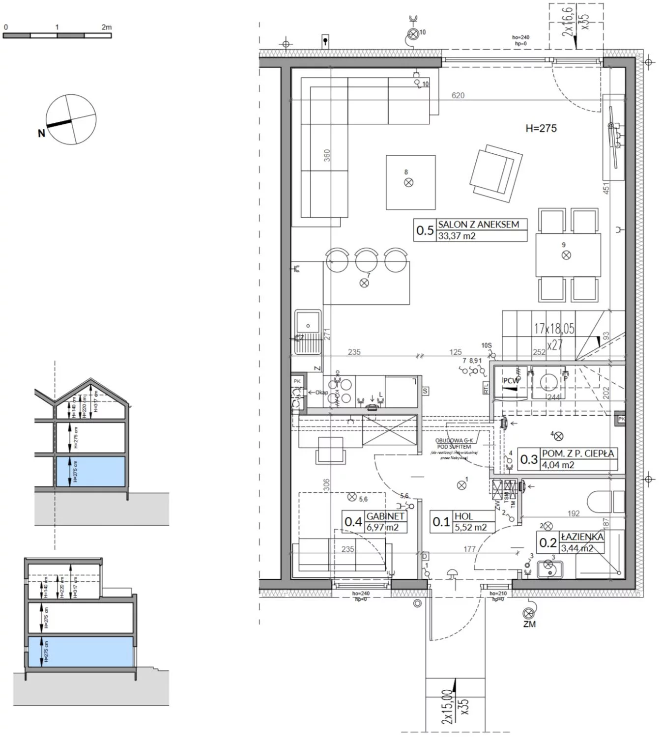 Dom 143,04 m², oferta nr 9B, Wille przy Lesie, Jazgarzewszczyzna, ul. Krzywa