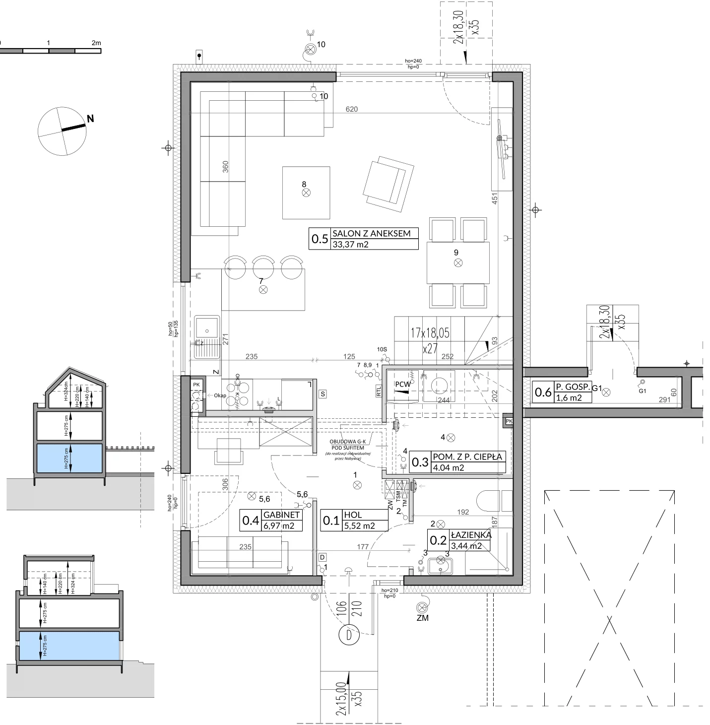 Dom 139,68 m², oferta nr 10A, Wille przy Lesie, Jazgarzewszczyzna, ul. Krzywa