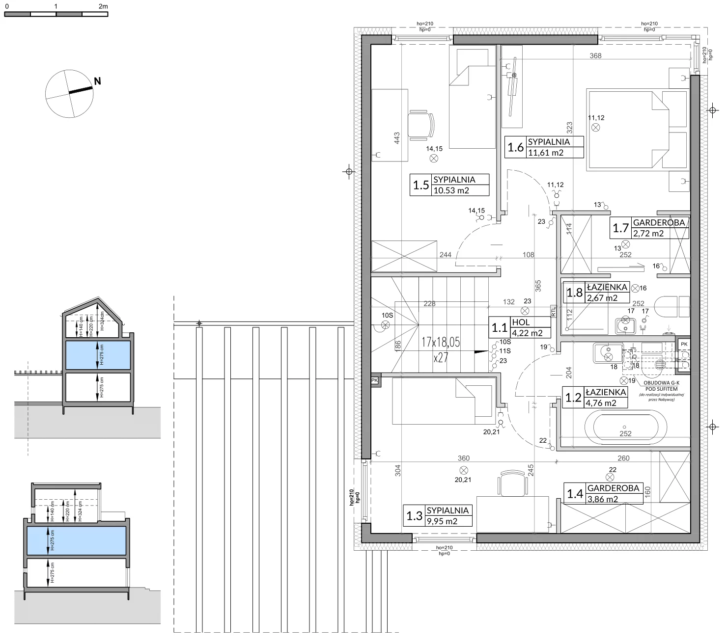 Dom 139,68 m², oferta nr 10B, Wille przy Lesie, Jazgarzewszczyzna, ul. Krzywa