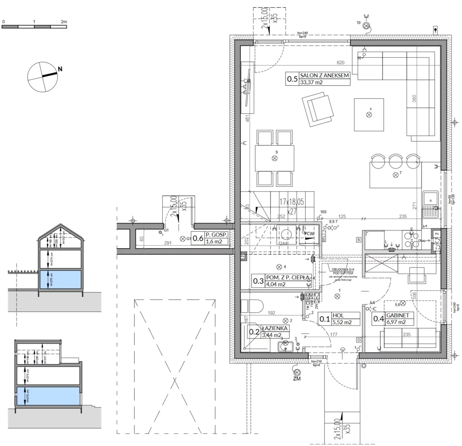 Dom 143,34 m², oferta nr 11B, Wille przy Lesie, Jazgarzewszczyzna, ul. Krzywa