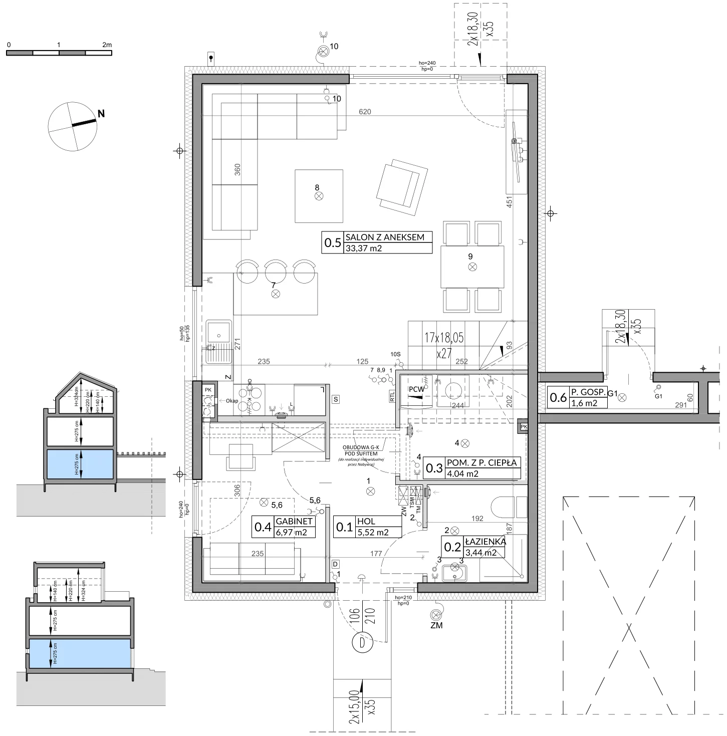 Dom 139,68 m², oferta nr 12A, Wille przy Lesie, Jazgarzewszczyzna, ul. Krzywa