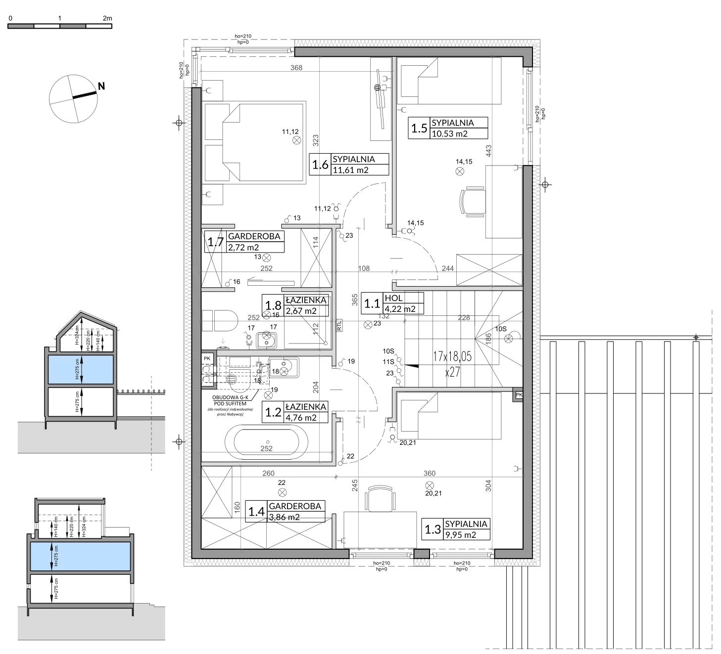 Dom 139,68 m², oferta nr 12A, Wille przy Lesie, Jazgarzewszczyzna, ul. Krzywa