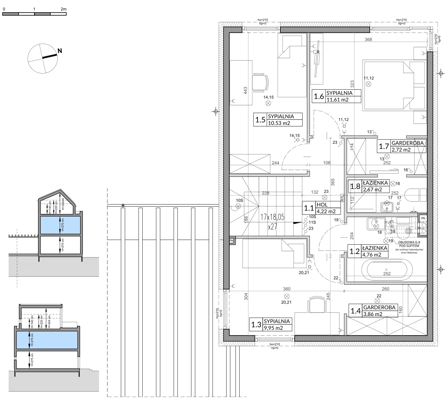 Dom 139,68 m², oferta nr 12B, Wille przy Lesie, Jazgarzewszczyzna, ul. Krzywa