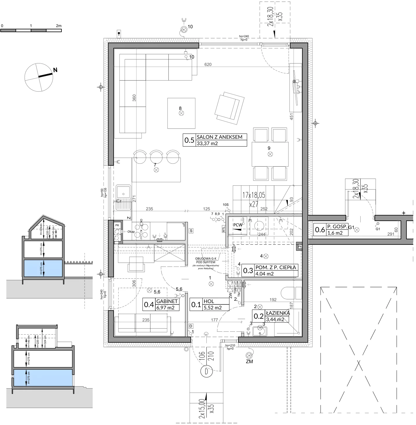 Dom 139,68 m², oferta nr 13A, Wille przy Lesie, Jazgarzewszczyzna, ul. Krzywa