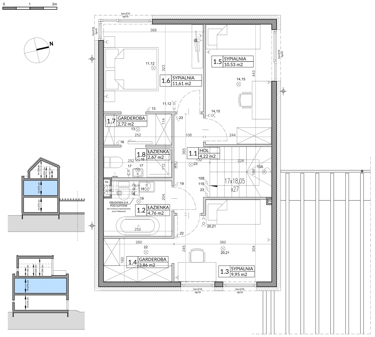 Dom 139,68 m², oferta nr 13A, Wille przy Lesie, Jazgarzewszczyzna, ul. Krzywa