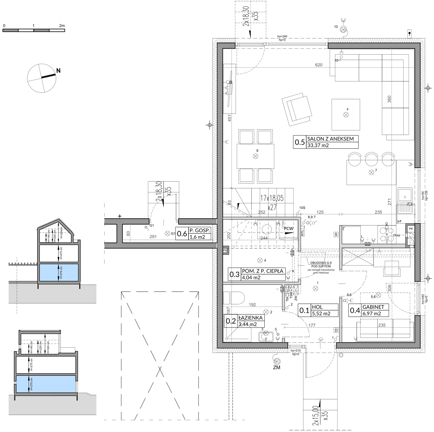 Dom 139,68 m², oferta nr 13B, Wille przy Lesie, Jazgarzewszczyzna, ul. Krzywa