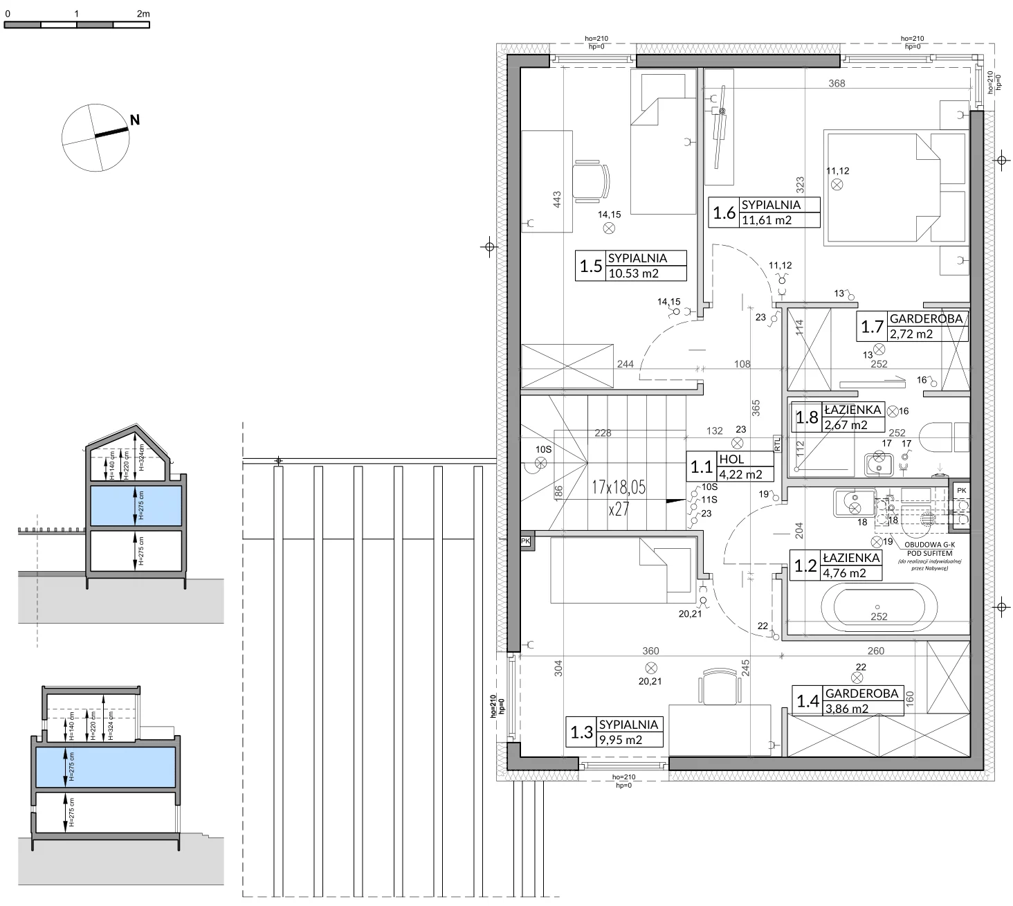Dom 139,68 m², oferta nr 13B, Wille przy Lesie, Jazgarzewszczyzna, ul. Krzywa
