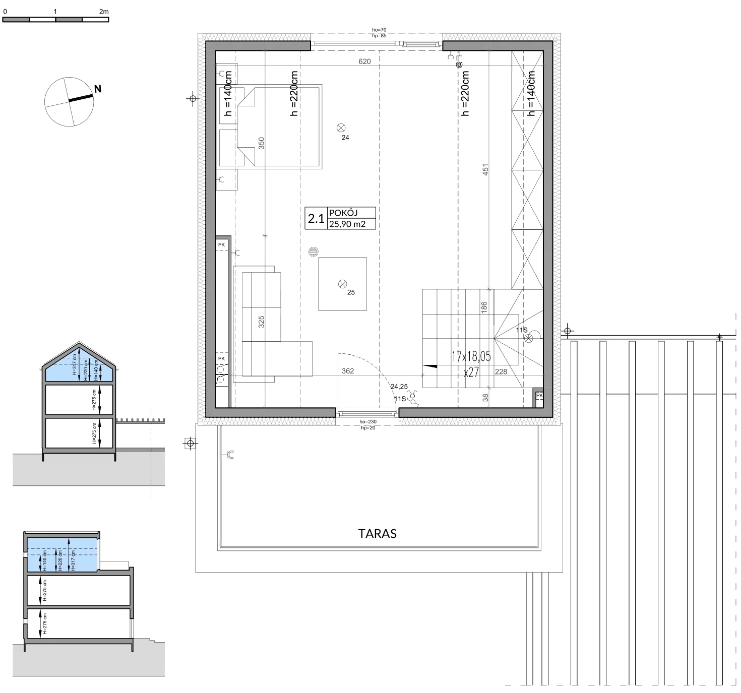 Dom 144,64 m², oferta nr 14A, Wille przy Lesie, Jazgarzewszczyzna, ul. Krzywa