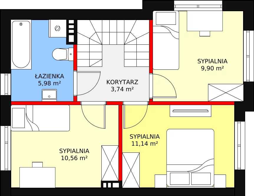 Dom 81,22 m², oferta nr 3A, Pod Topolami, Zamienie, ul. Błędna