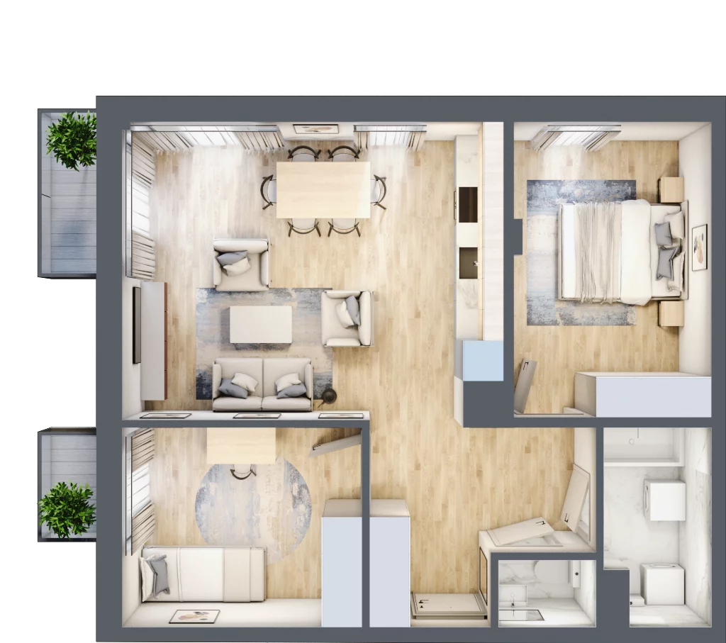 3 pokoje, mieszkanie 64,99 m², piętro 3, oferta nr O34, Miasto Ogród 6, Ożarów Mazowiecki, ul. Widok