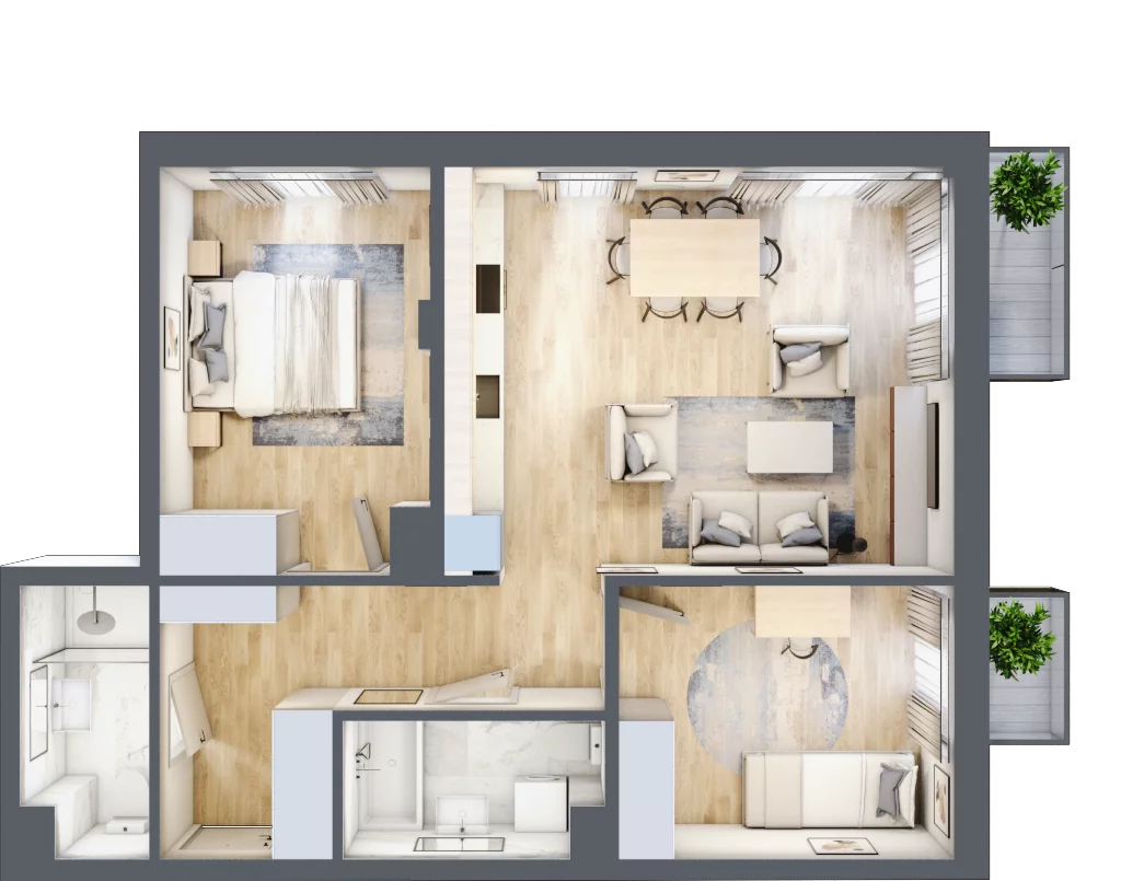 3 pokoje, mieszkanie 68,36 m², piętro 1, oferta nr S18, Miasto Ogród 6, Ożarów Mazowiecki, ul. Widok
