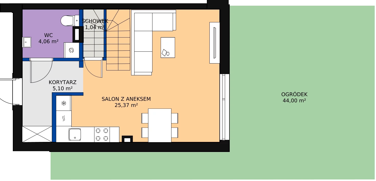 Dom 76,46 m², oferta nr 17B, Zielono Mi, Podolszyn, ul. Zielona