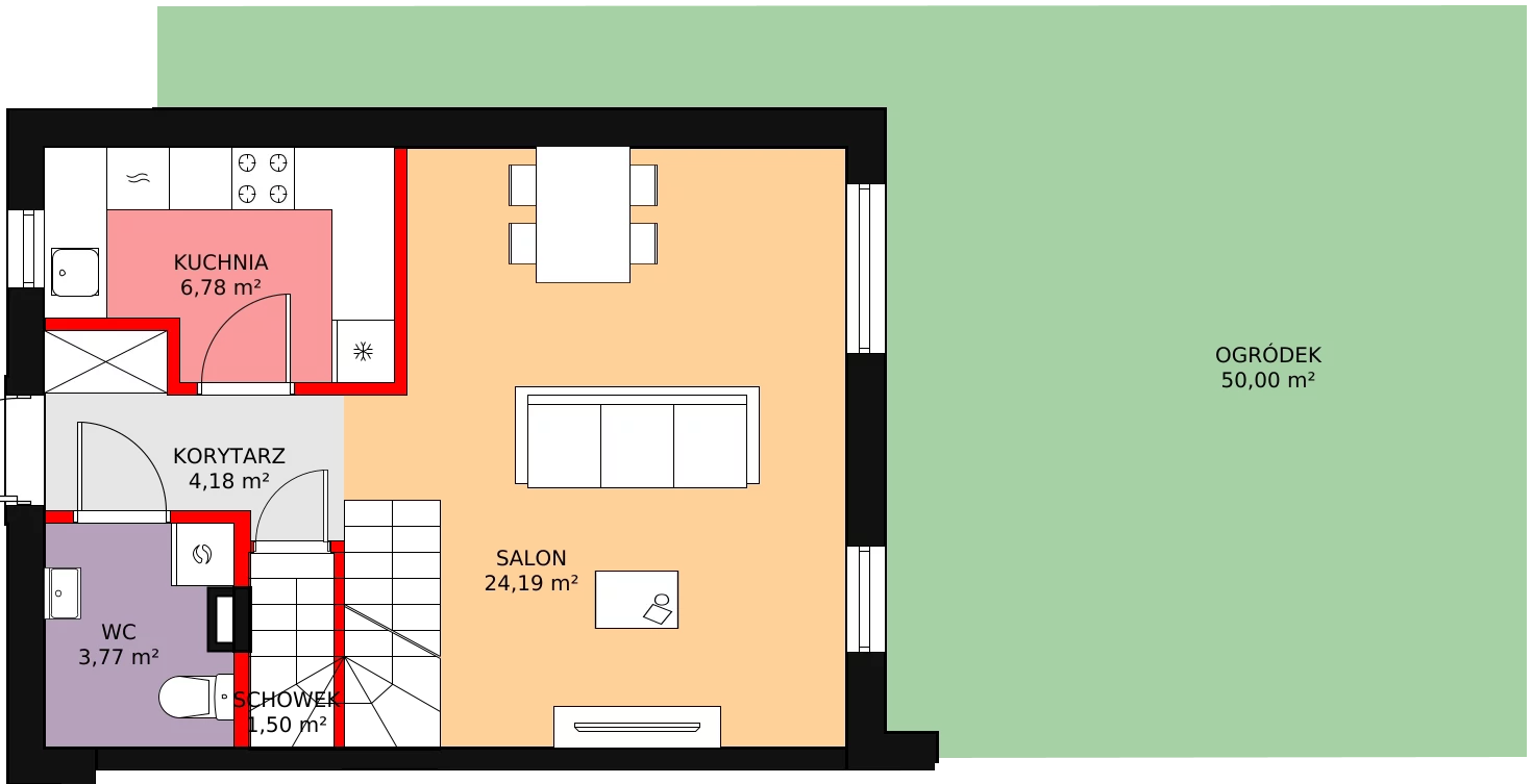 Dom 85,87 m², oferta nr 19A, Zielono Mi, Podolszyn, ul. Zielona